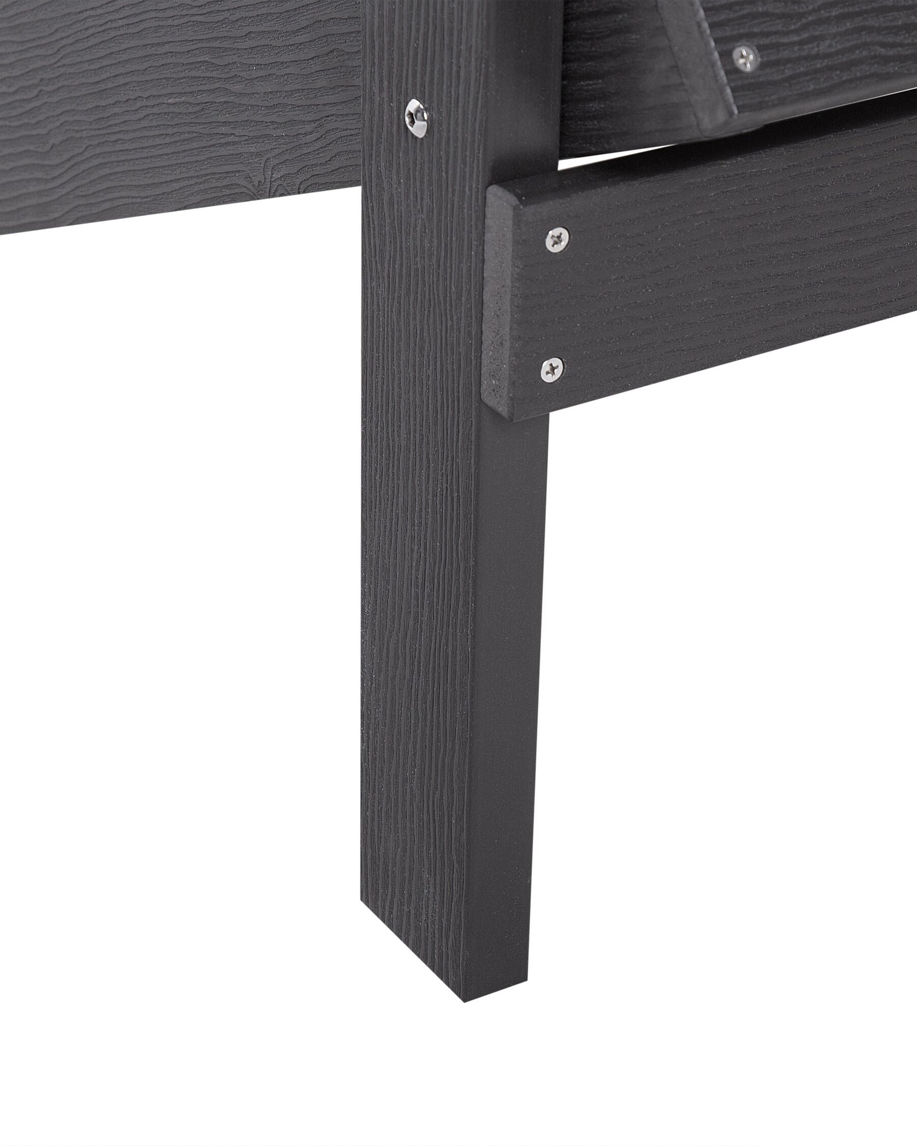 Garden Chair ADIRONDACK with Footstool Dark Grey