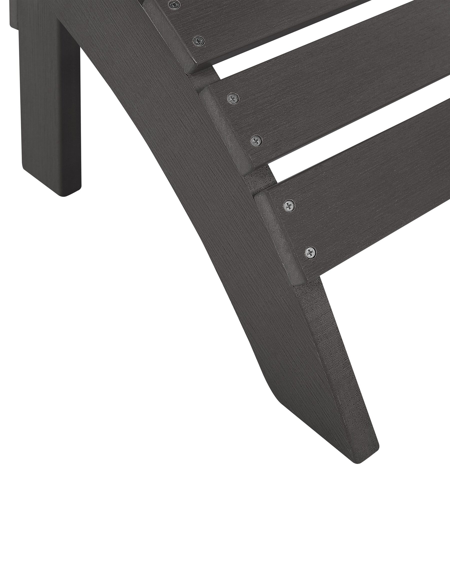 Garden Chair ADIRONDACK with Footstool Dark Grey