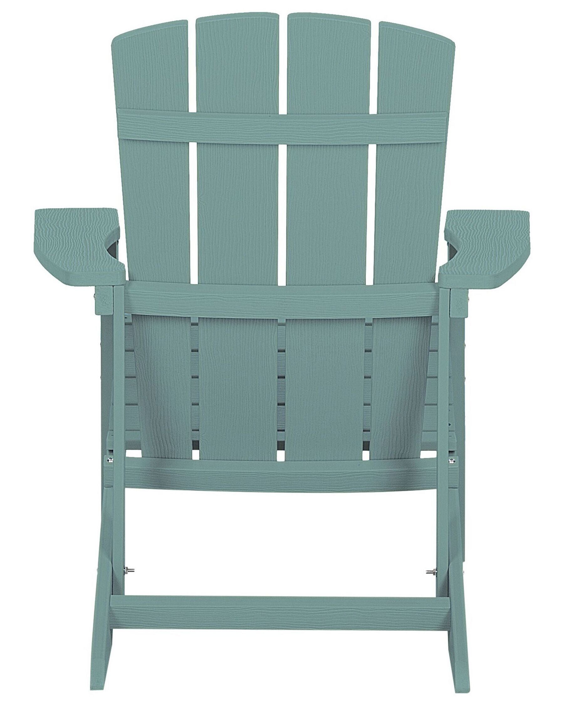 Garden Chair ADIRONDACK with Footstool Turquoise