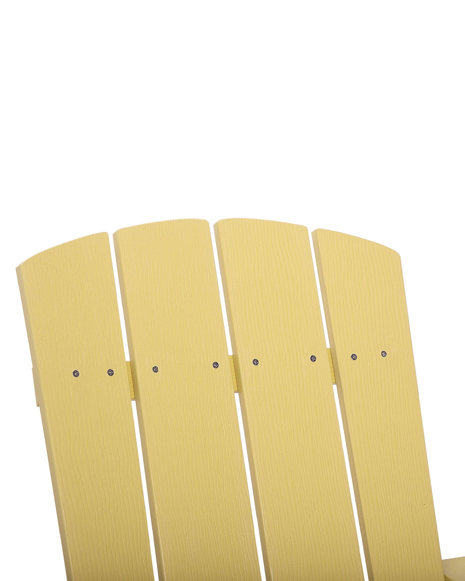 Garden Chair ADIRONDACK with Footstool Yellow