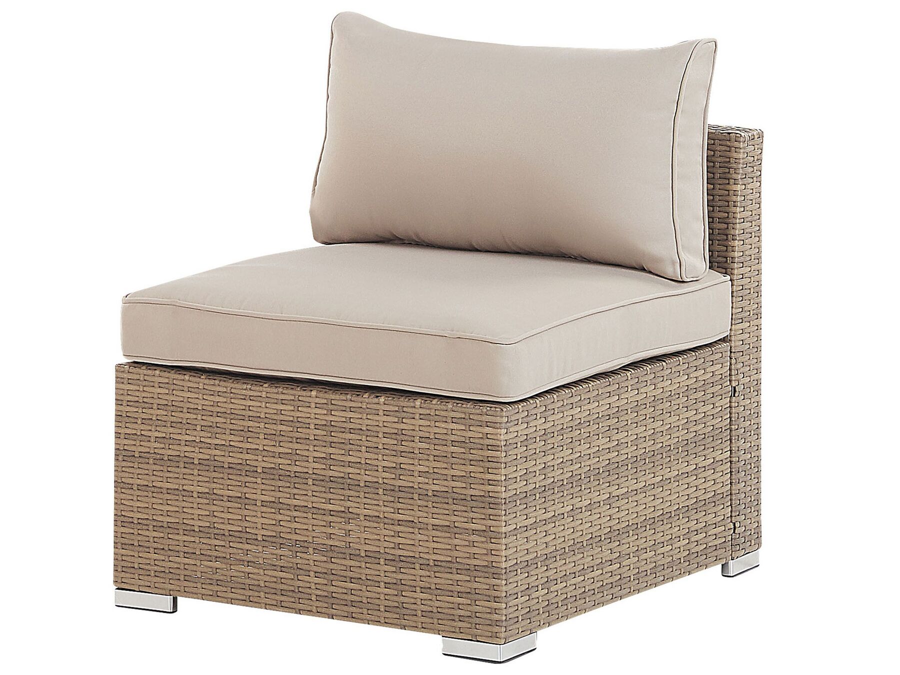 Garden Lounge Set with Table 5 Seater COCCOLIA Modular PE Rattan Beige
