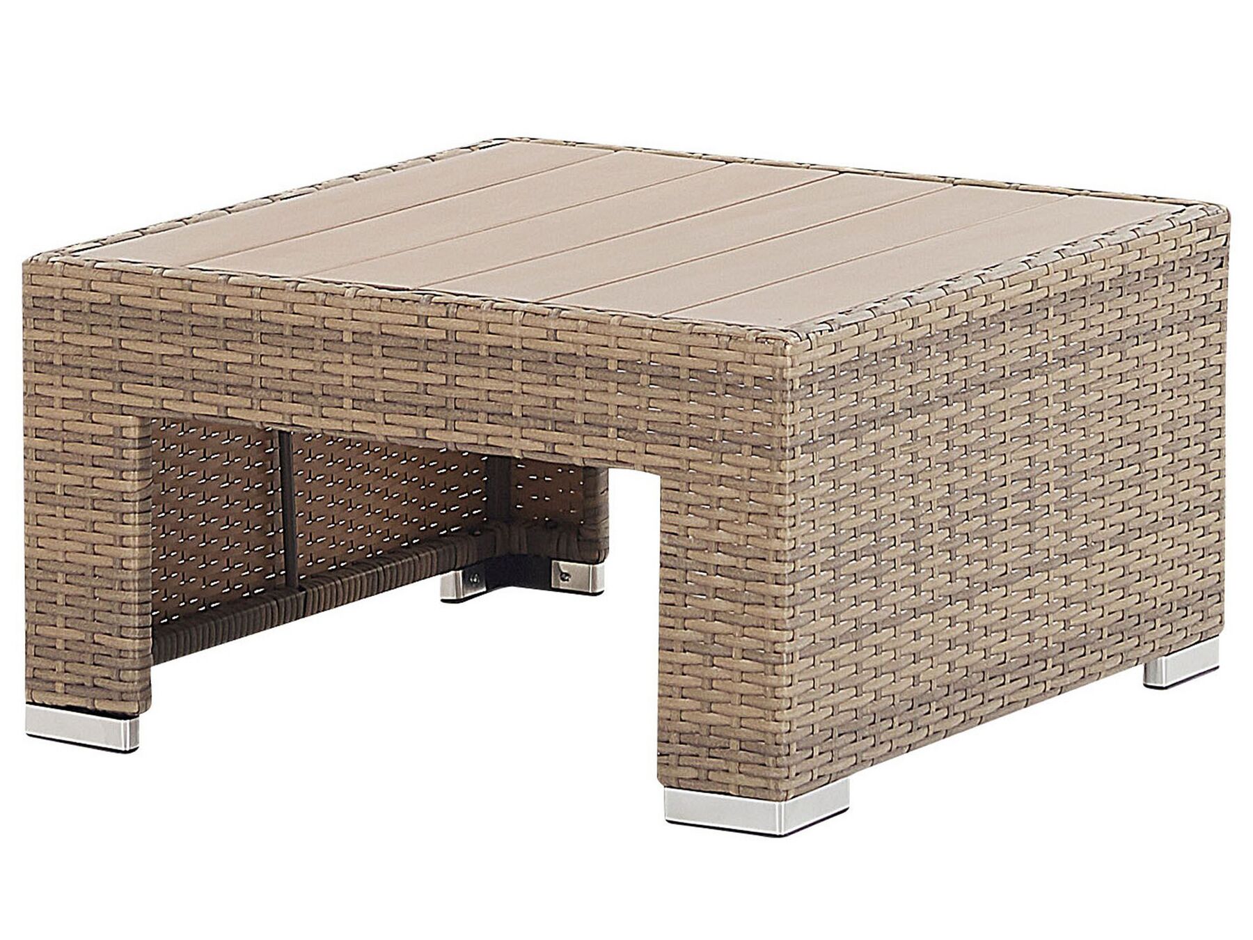 Garden Lounge Set with Table 5 Seater COCCOLIA Modular PE Rattan Beige