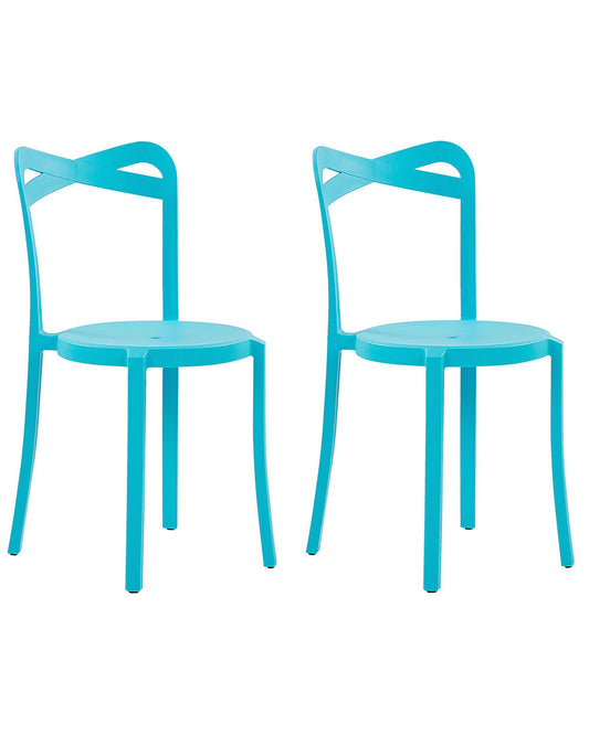 Set of 2 Garden Chairs CAMOGLI Turquoise