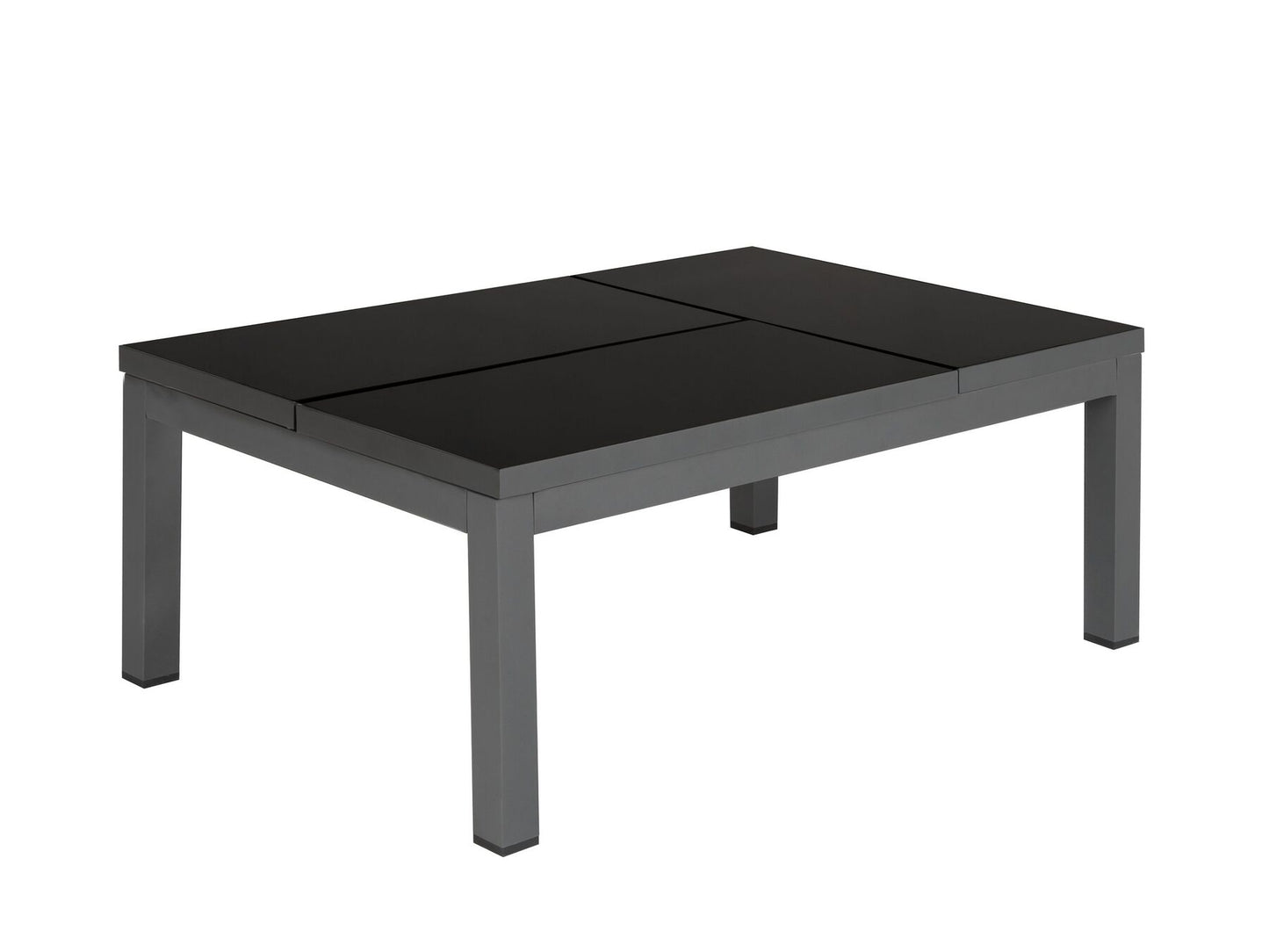 Garden Corner Sofa with Table 6 Seater FORANO Metal Grey