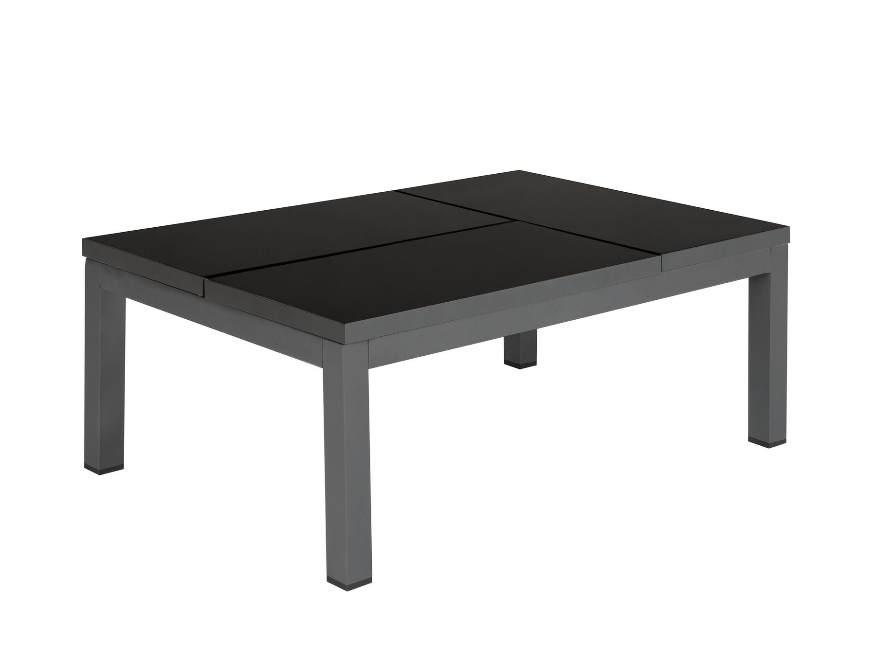Garden Corner Sofa with Table 6 Seater FORANO Metal Grey