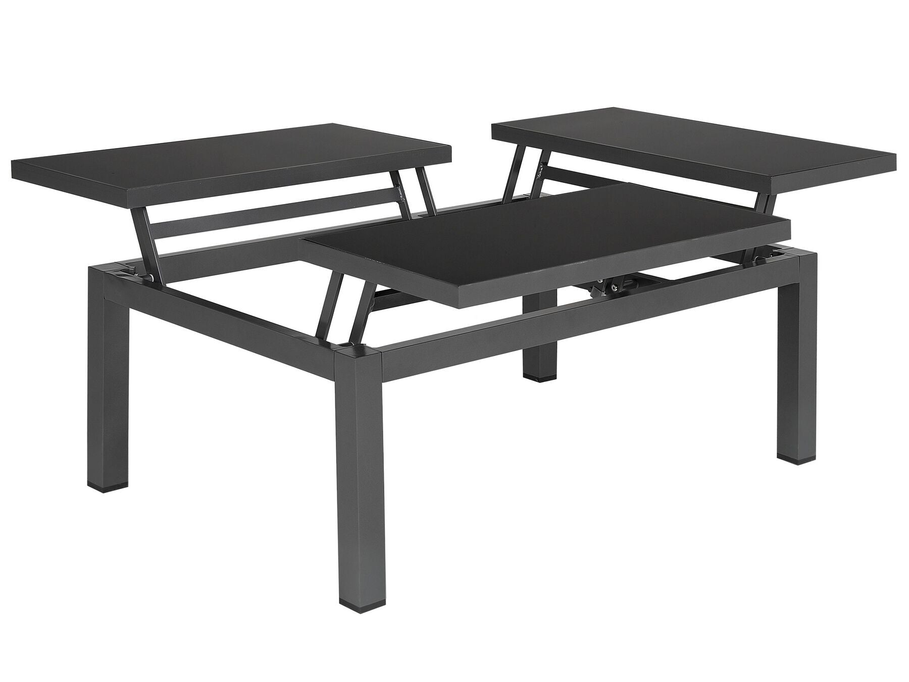 Garden Corner Sofa with Table 6 Seater FORANO Metal Grey