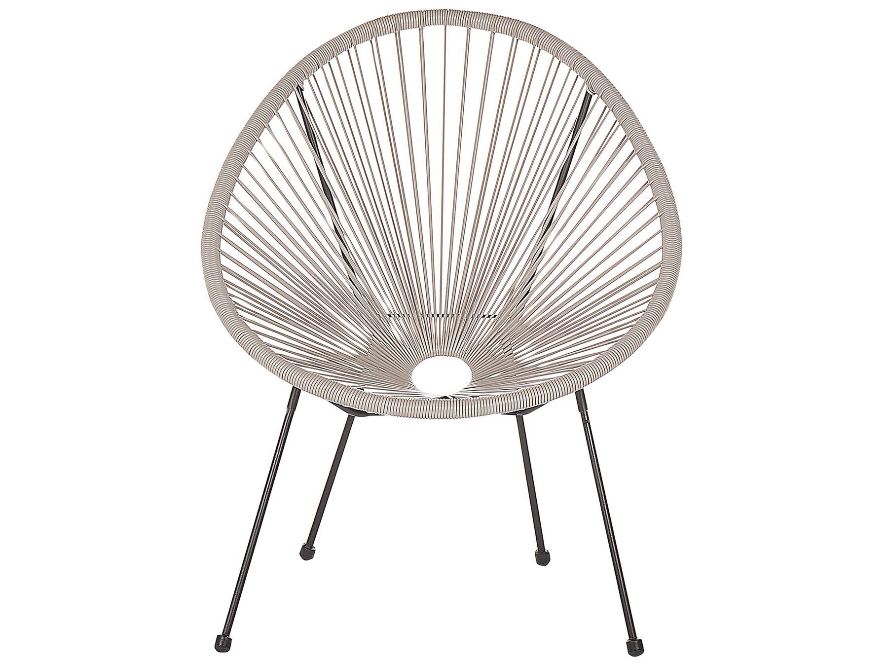 Bistro Set ACAPULCO II PE Rattan Light Grey