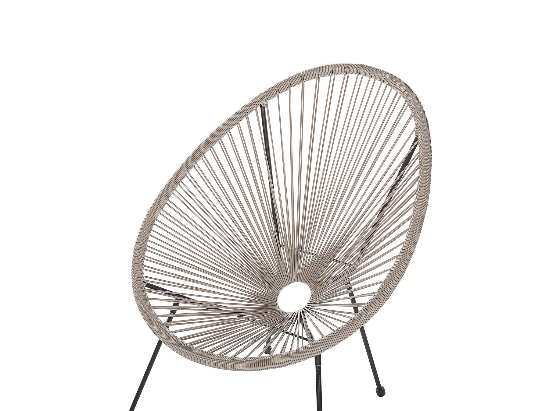 Bistro Set ACAPULCO II PE Rattan Light Grey