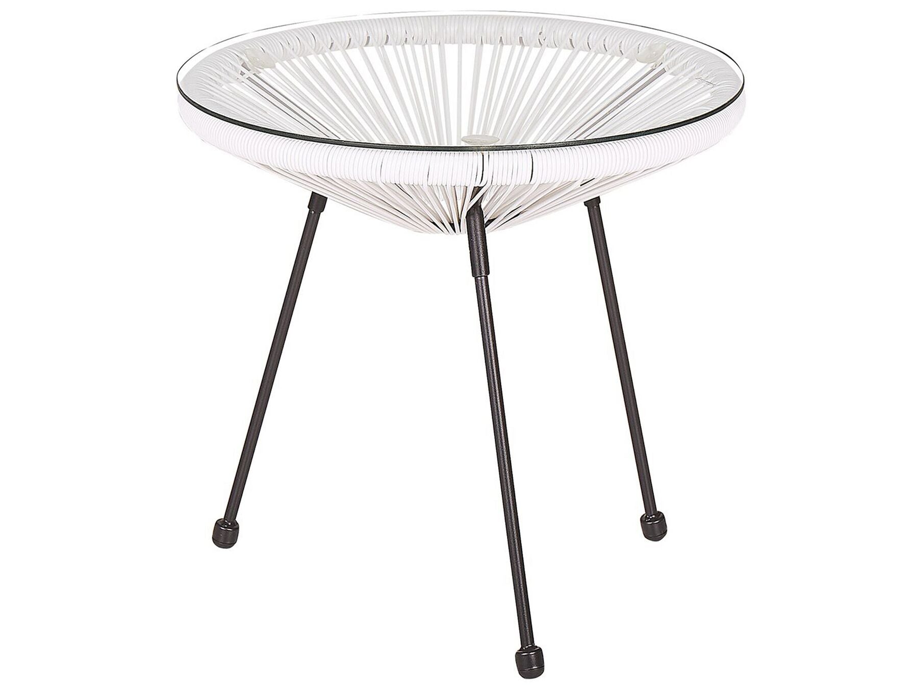 Bistro Set ACAPULCO II PE Rattan White
