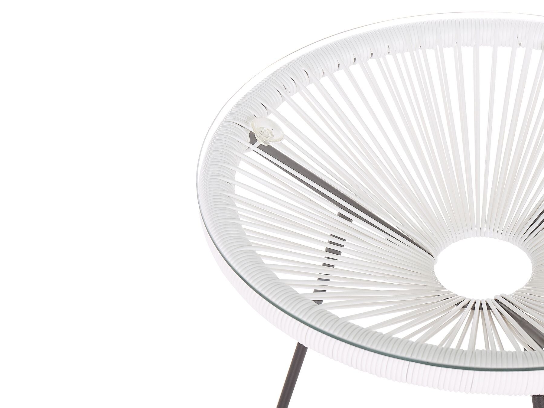 Bistro Set ACAPULCO II PE Rattan White