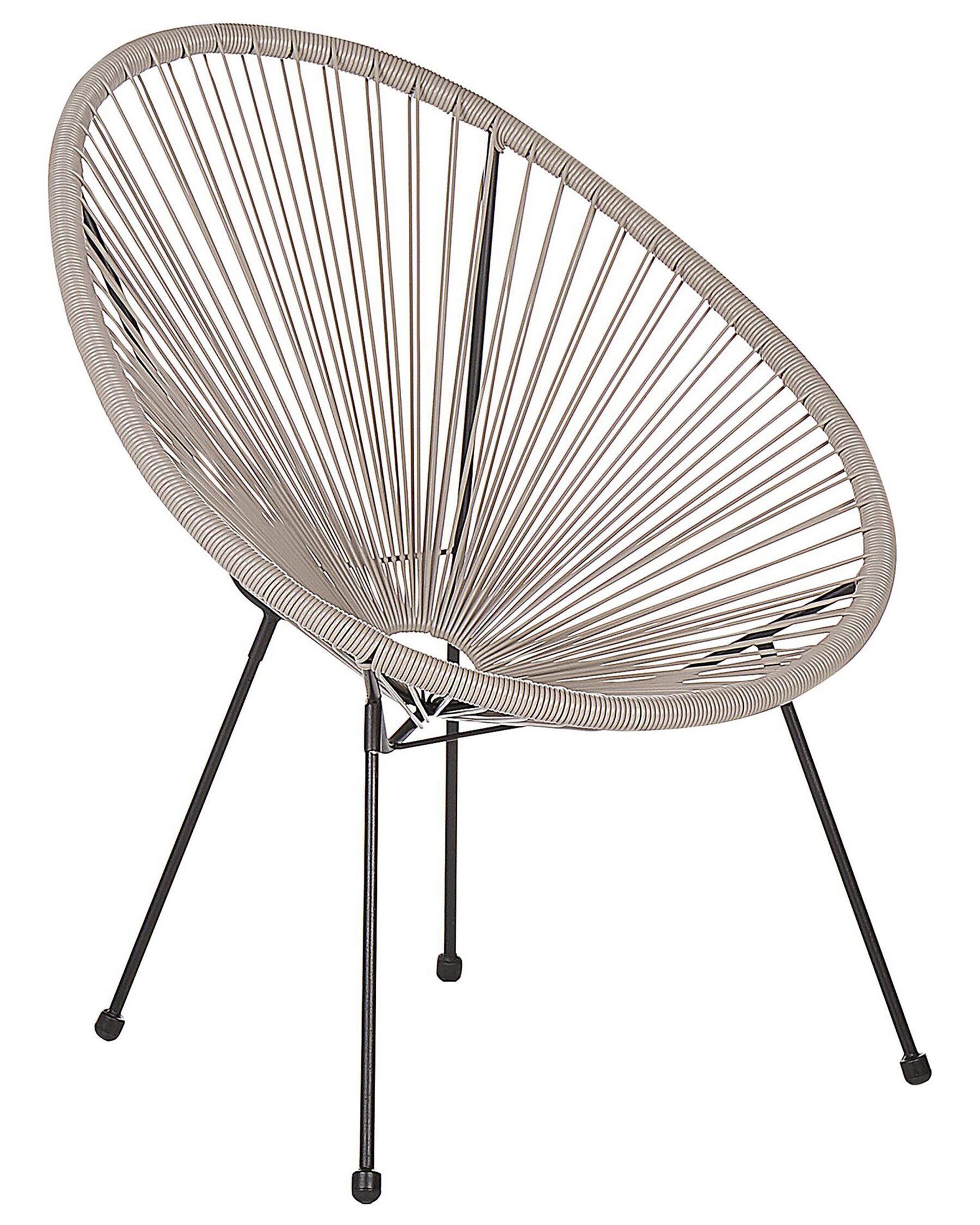 Garden Chair ACAPULCO II PE Rattan Light Grey