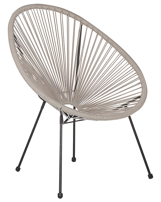 Garden Chair ACAPULCO II PE Rattan Light Grey