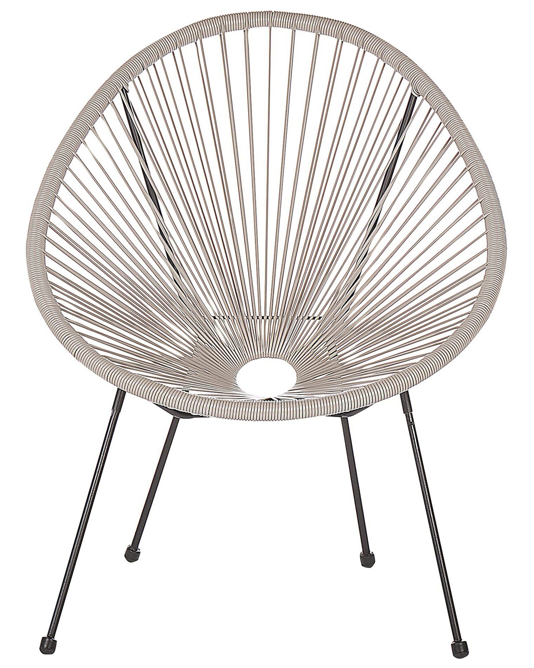 Garden Chair ACAPULCO II PE Rattan Light Grey