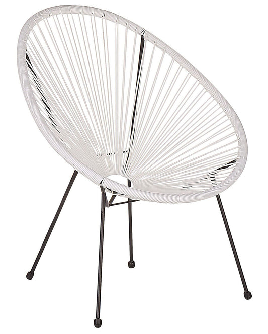 Garden Chair ACAPULCO II PE Rattan White