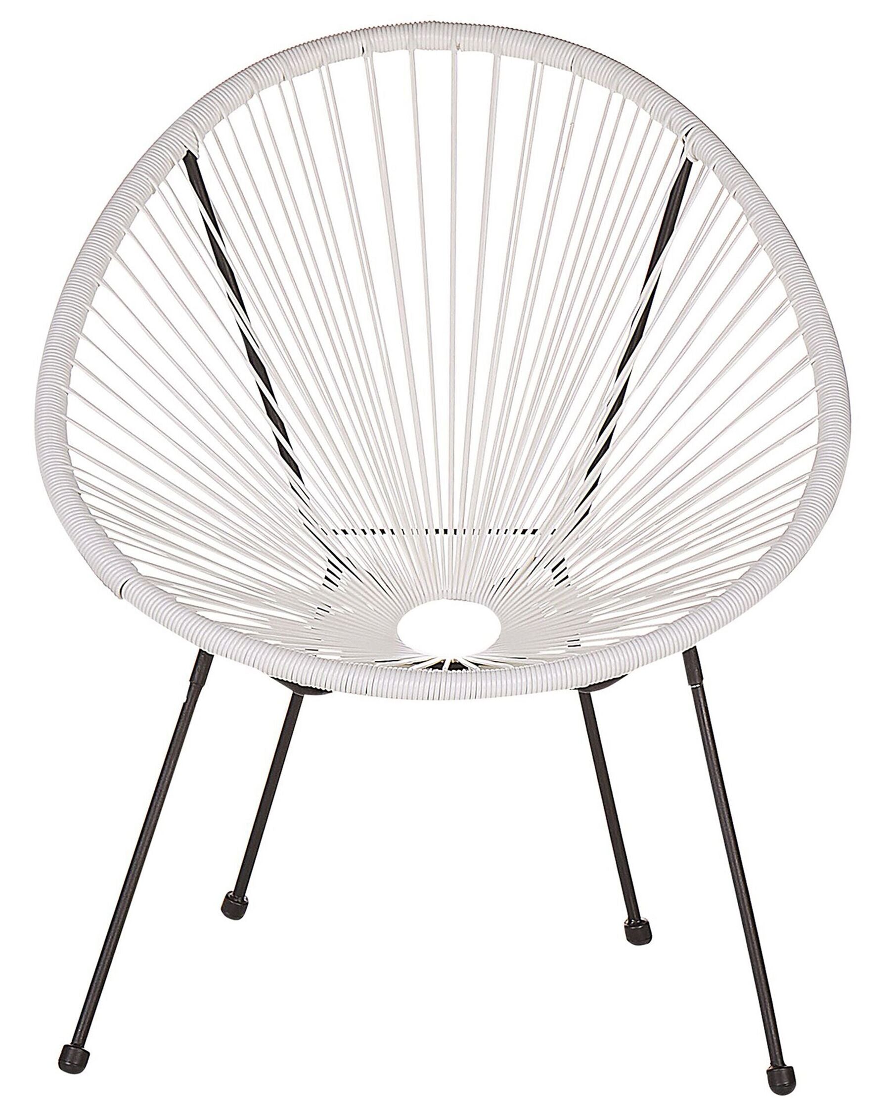 Garden Chair ACAPULCO II PE Rattan White