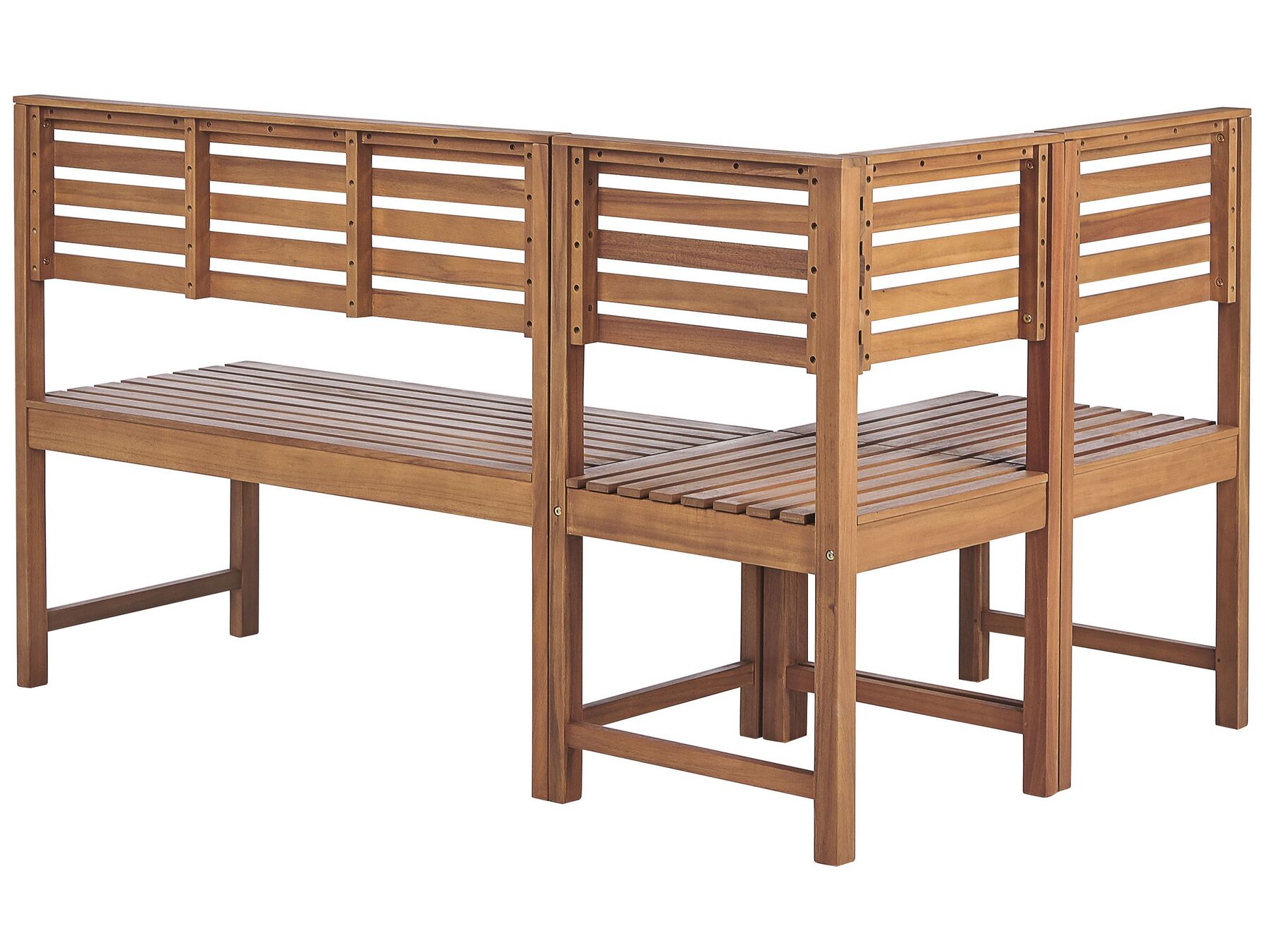 Balcony Dining Set 4 Seater TREIA Acacia Wood Brown