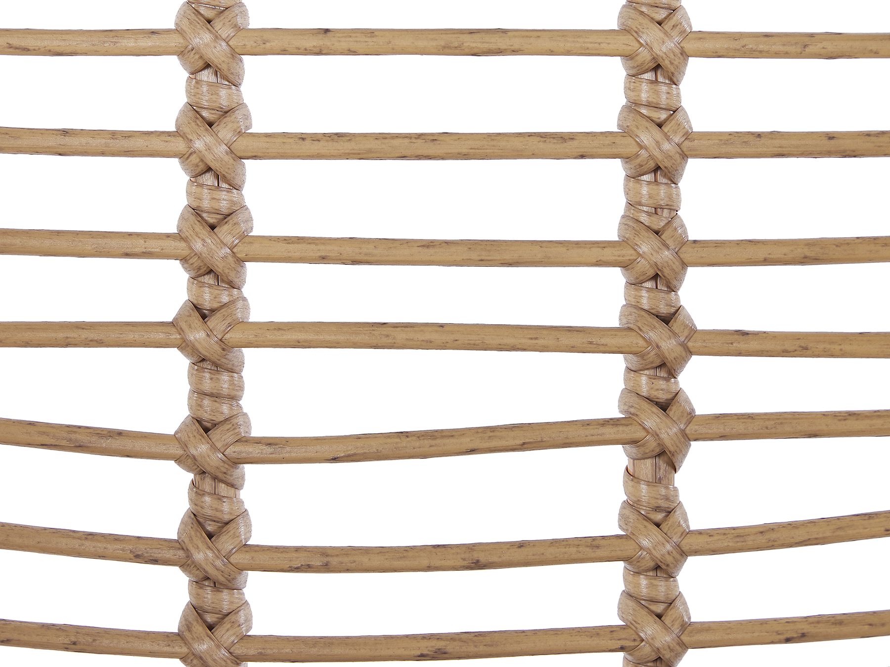 Bistro Set with Cushions TROPEA II PE Rattan Natural