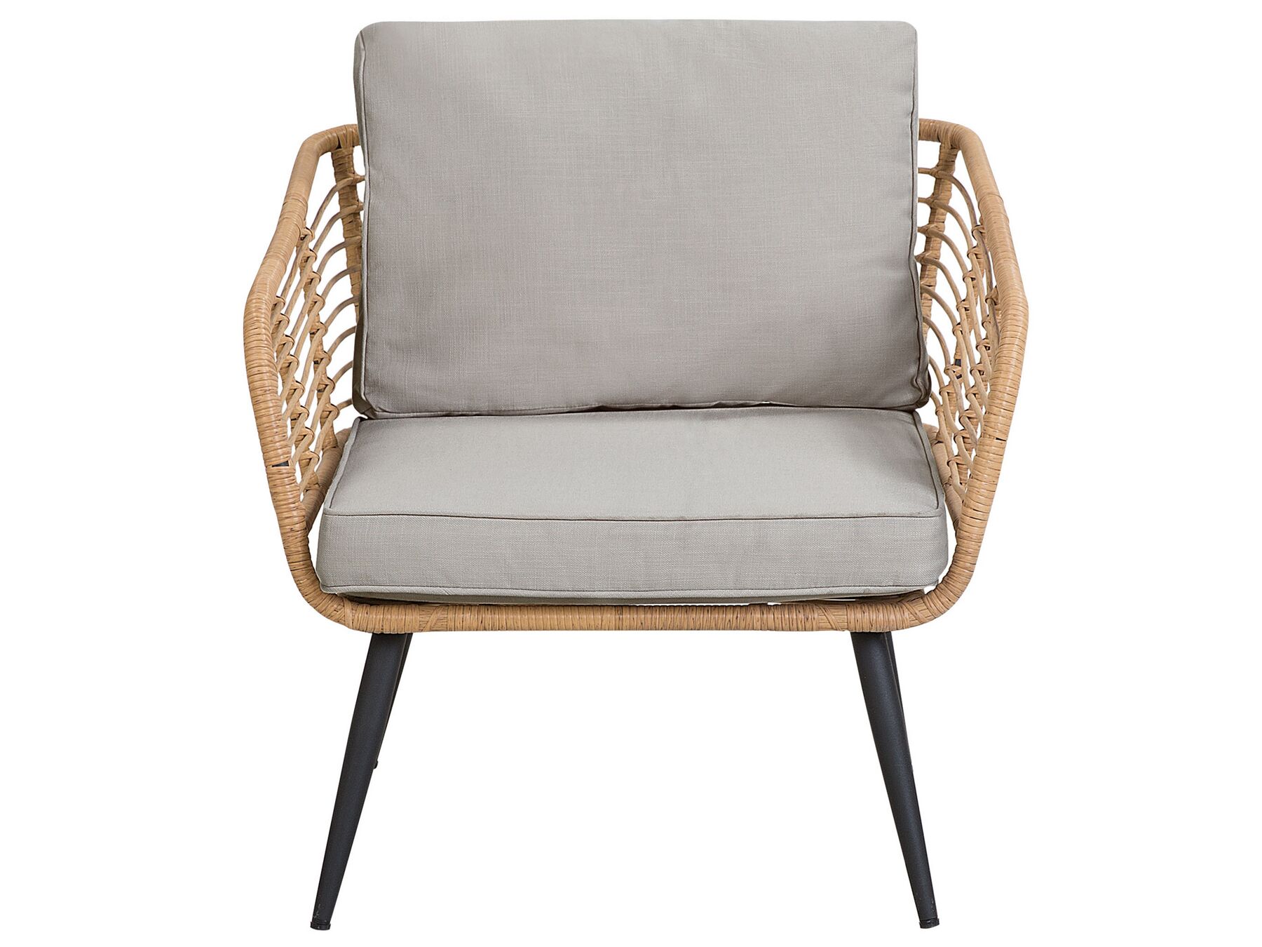 Garden Lounge Set with Table 4 Seater CORINTH II PE Rattan Natural