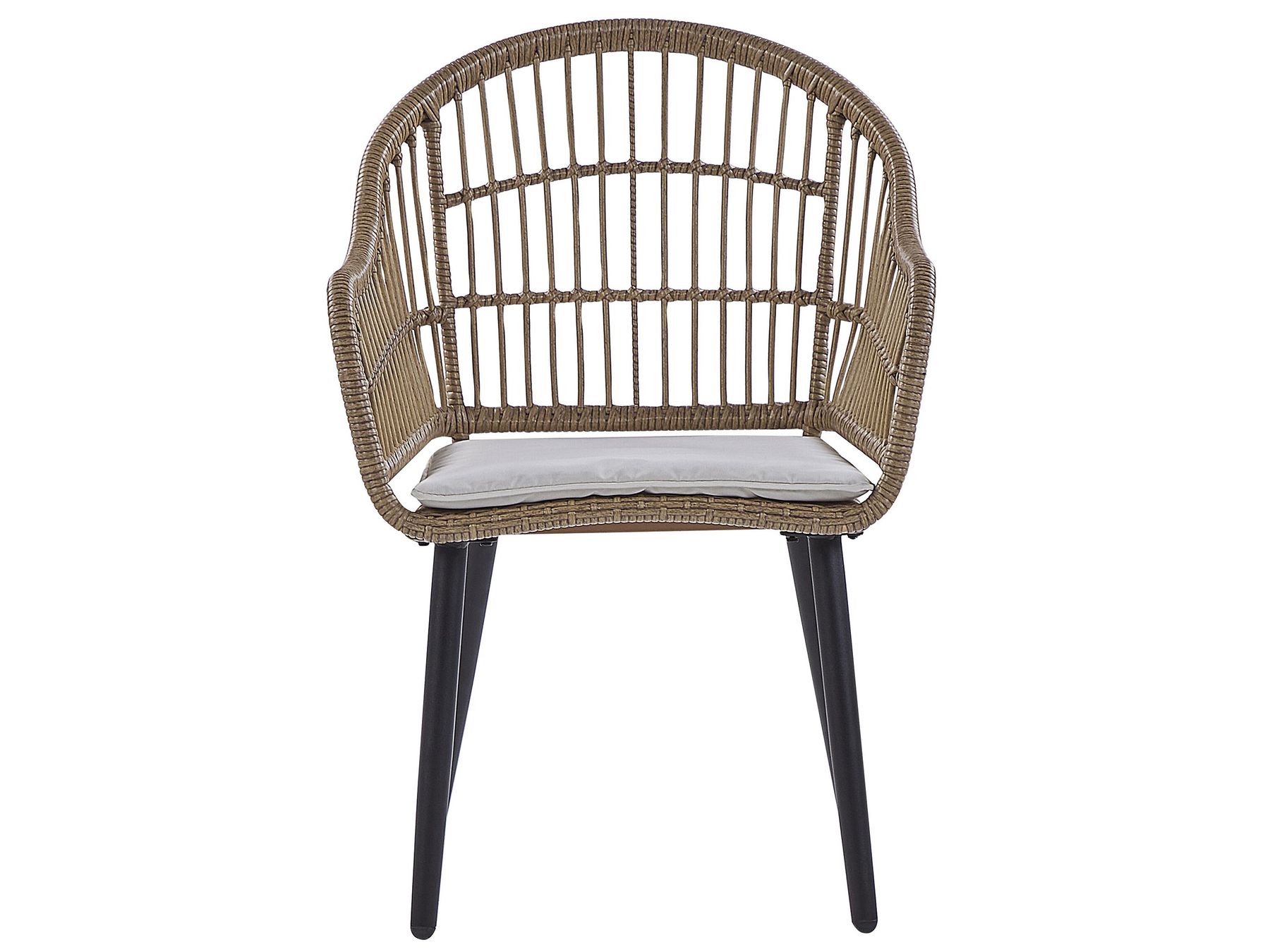 Garden Dining Set 6 Seater ALIANO II with Cushions PE Rattan Beige