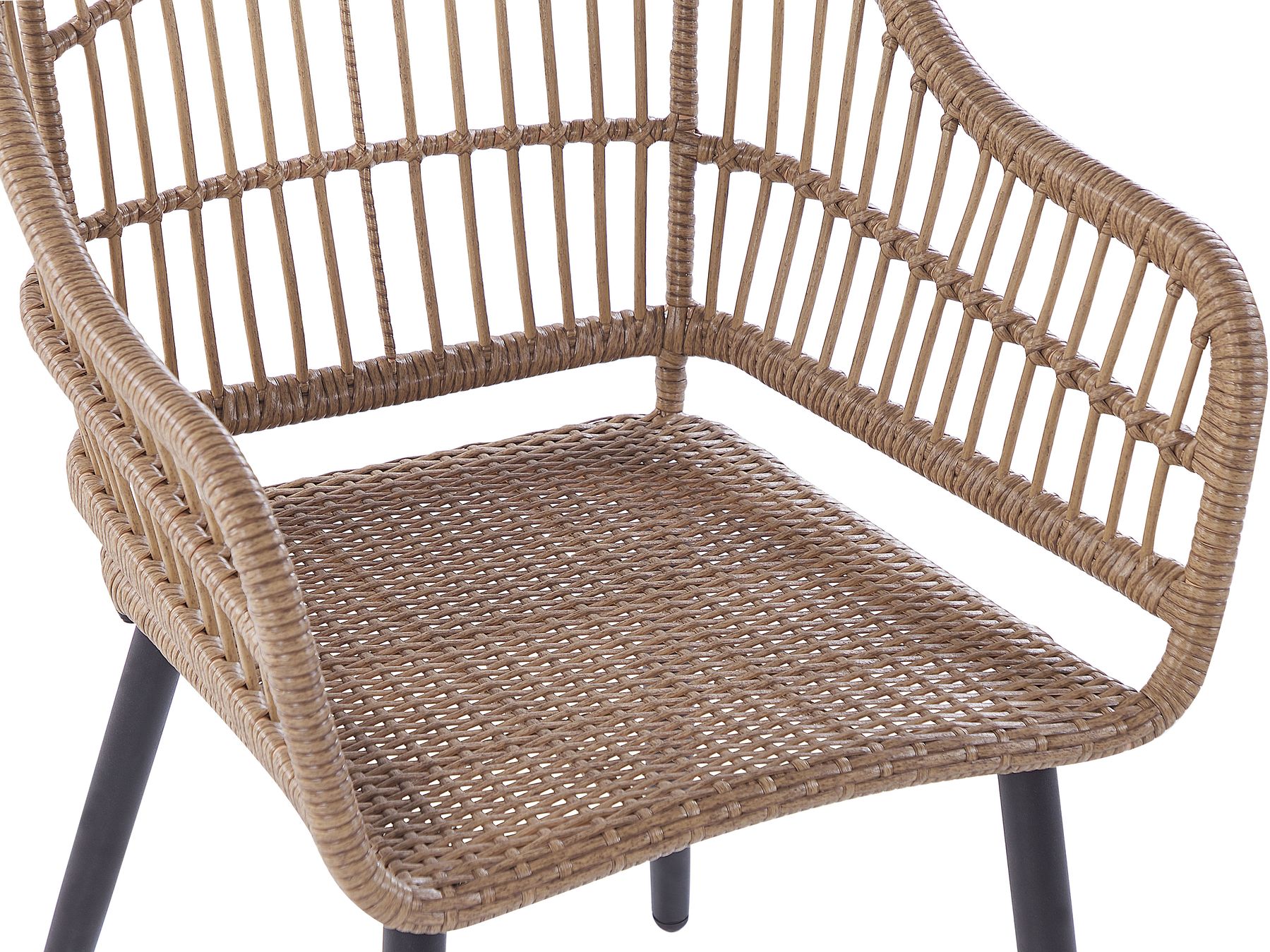 Garden Dining Set 6 Seater ALIANO II with Cushions PE Rattan Beige