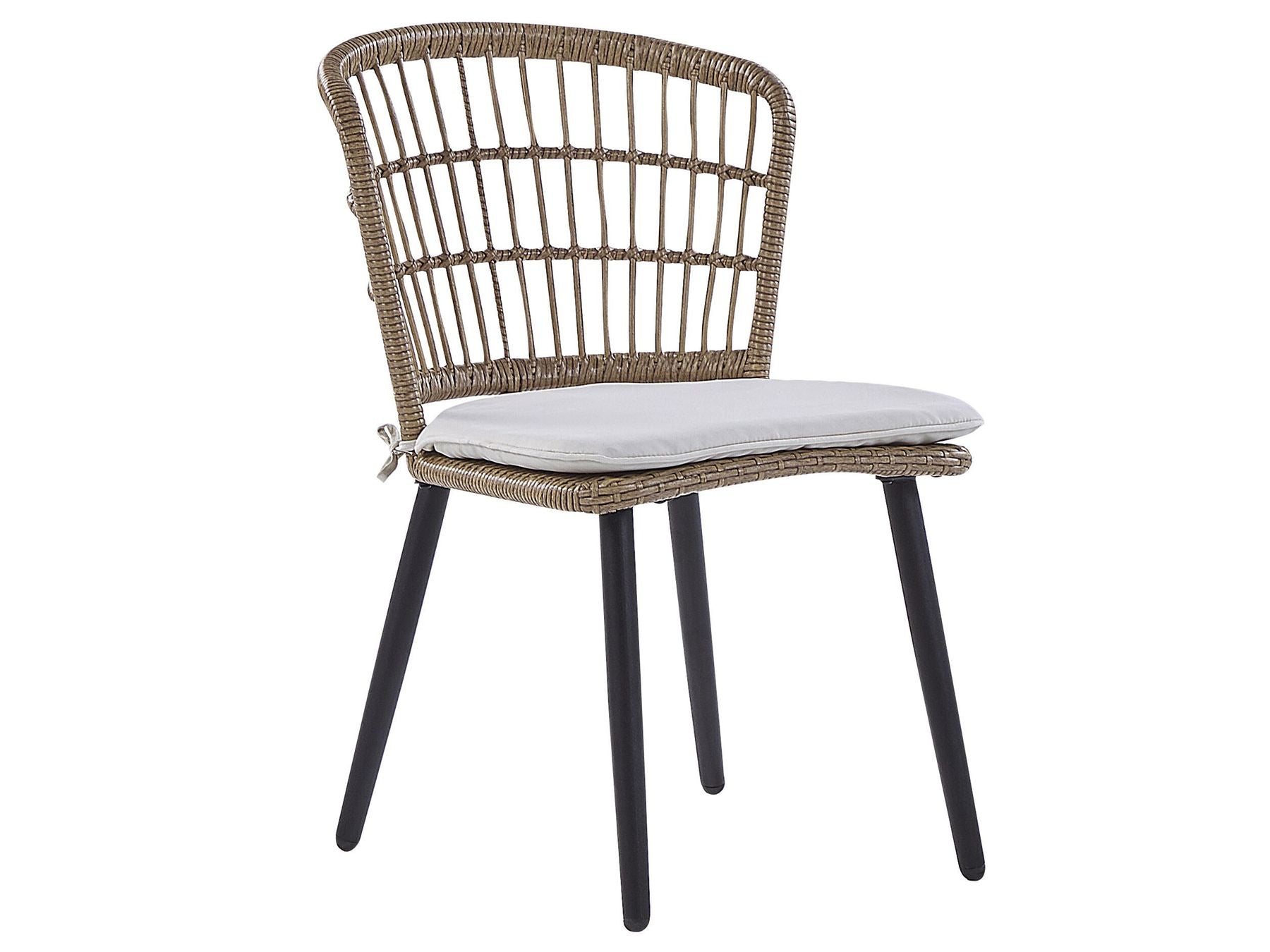Garden Dining Set 6 Seater ALIANO II with Cushions PE Rattan Beige