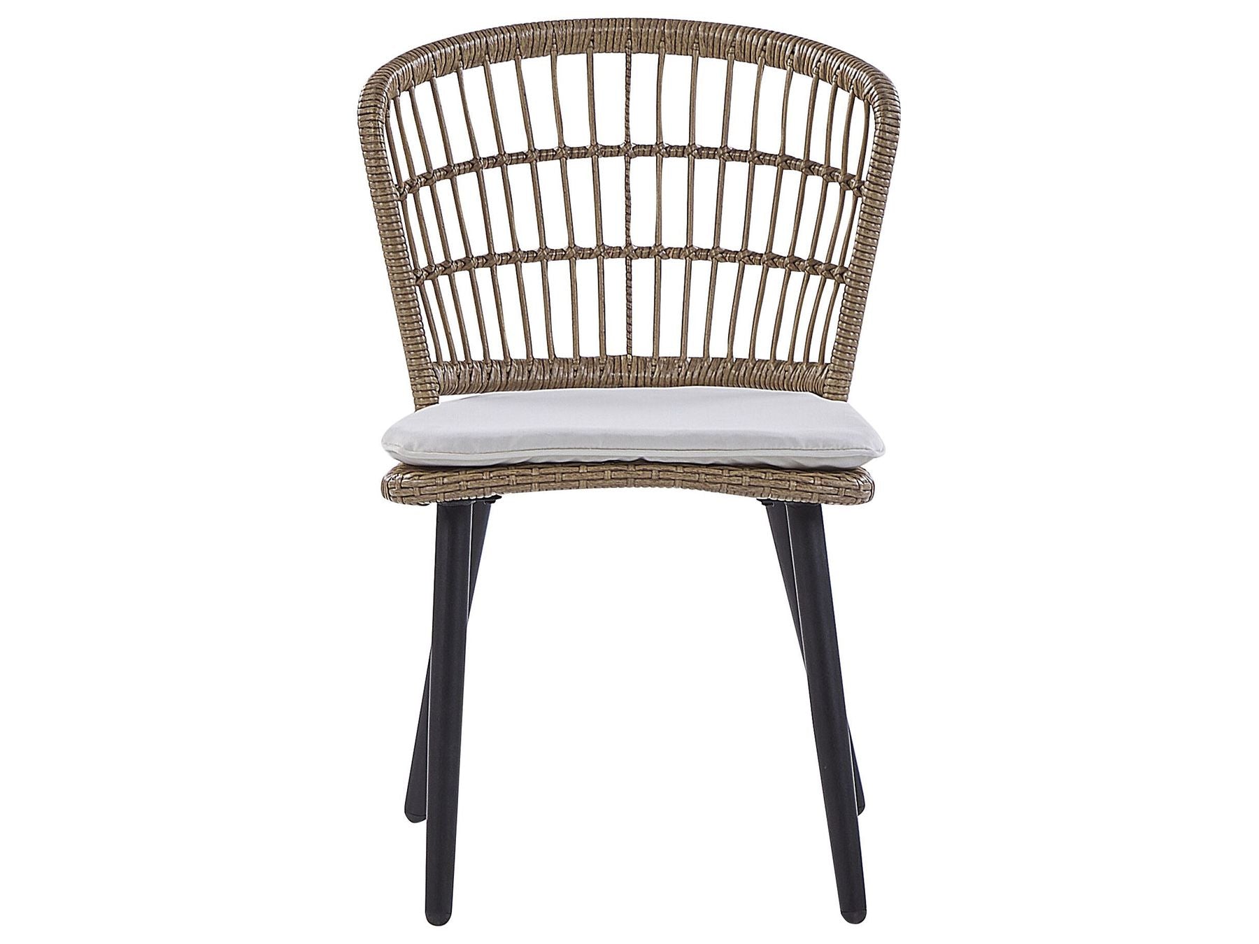 Garden Dining Set 6 Seater ALIANO II with Cushions PE Rattan Beige