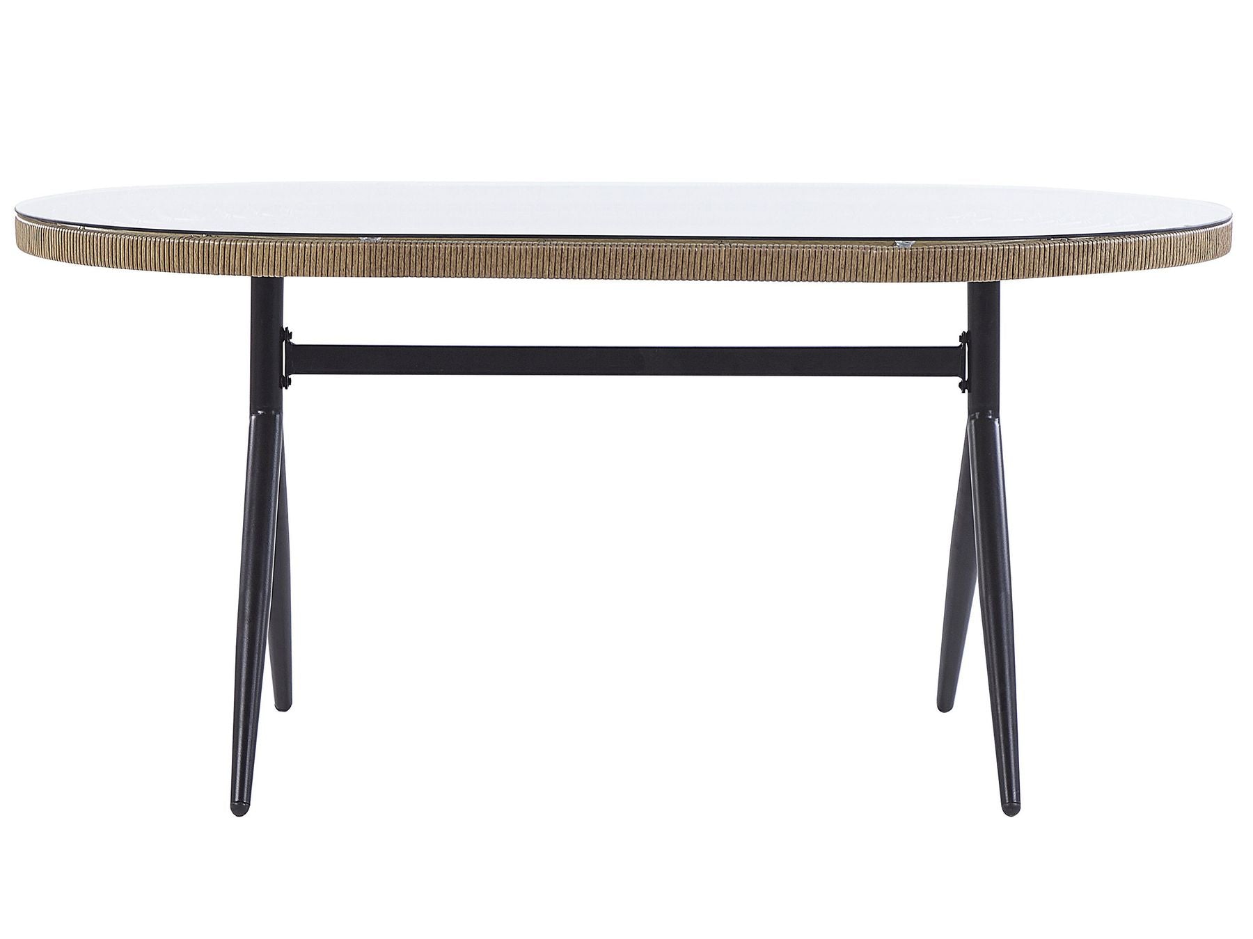 Garden Dining Set 6 Seater ALIANO II with Cushions PE Rattan Beige