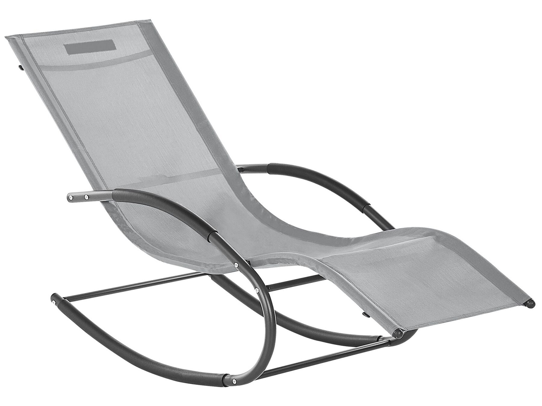 Steel Rocking Sun Lounger Light Grey CARANO II