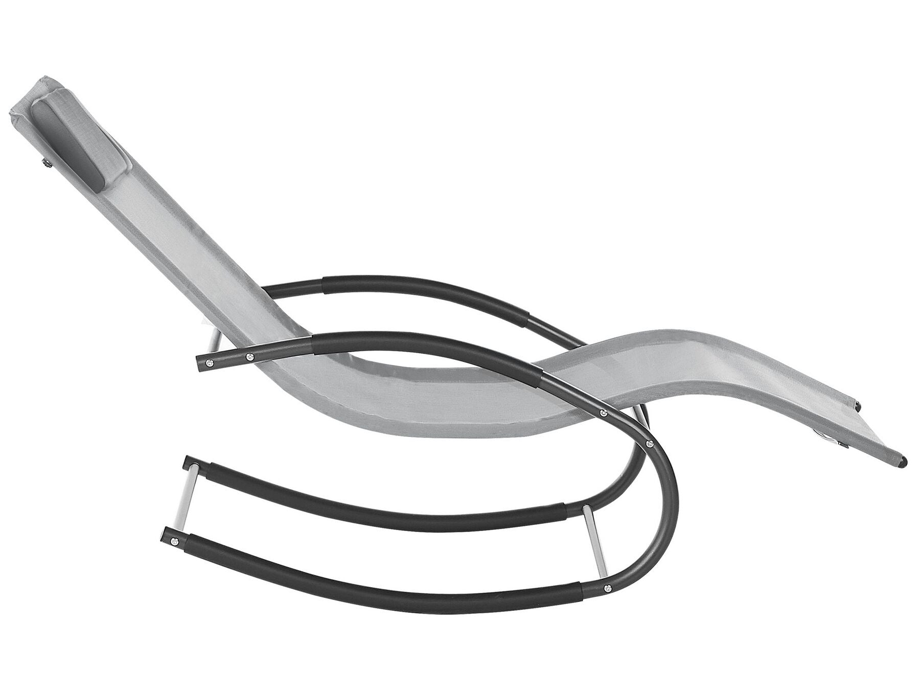 Steel Rocking Sun Lounger Light Grey CARANO II
