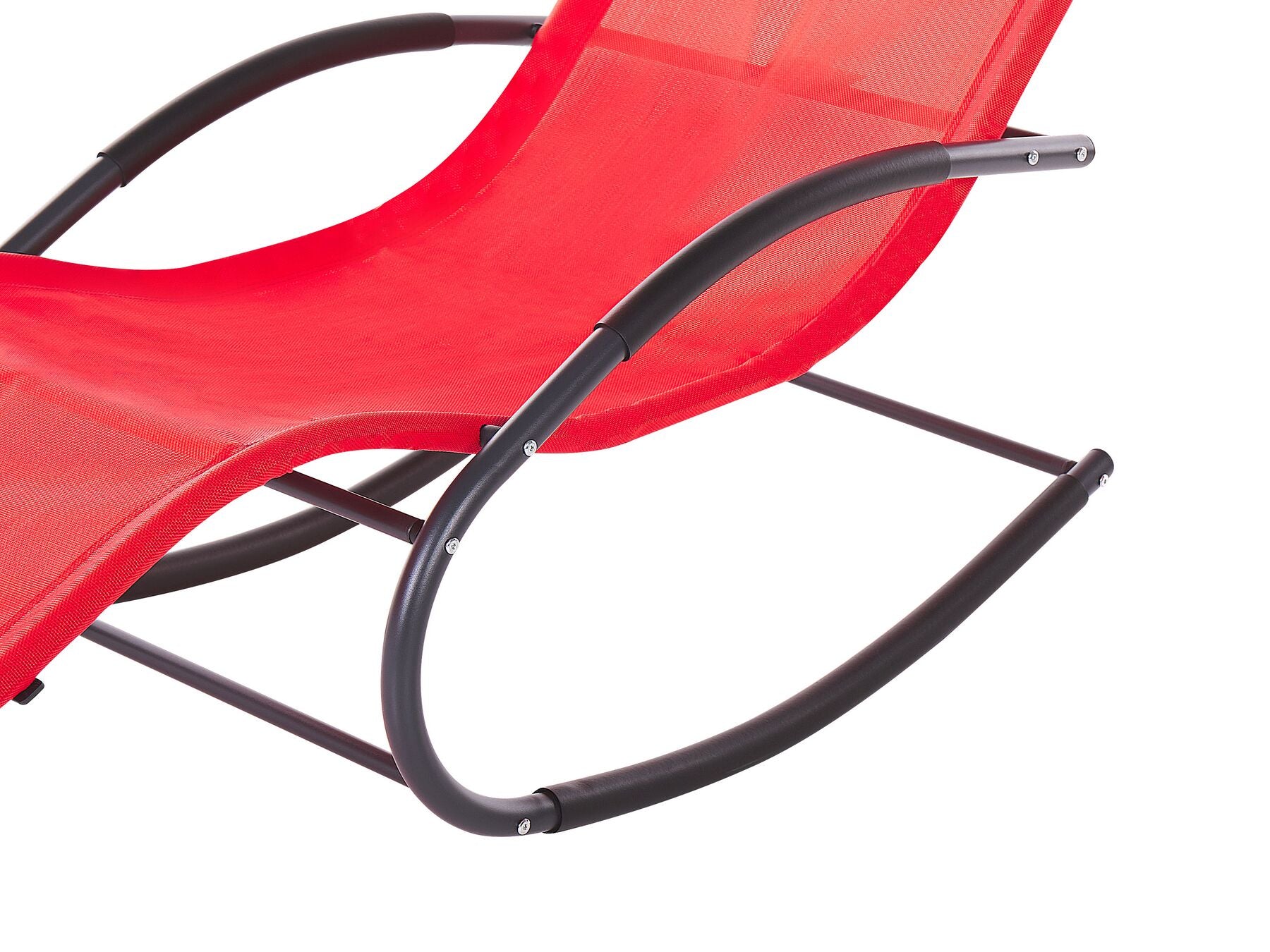 Steel Rocking Sun Lounger Red CARANO II