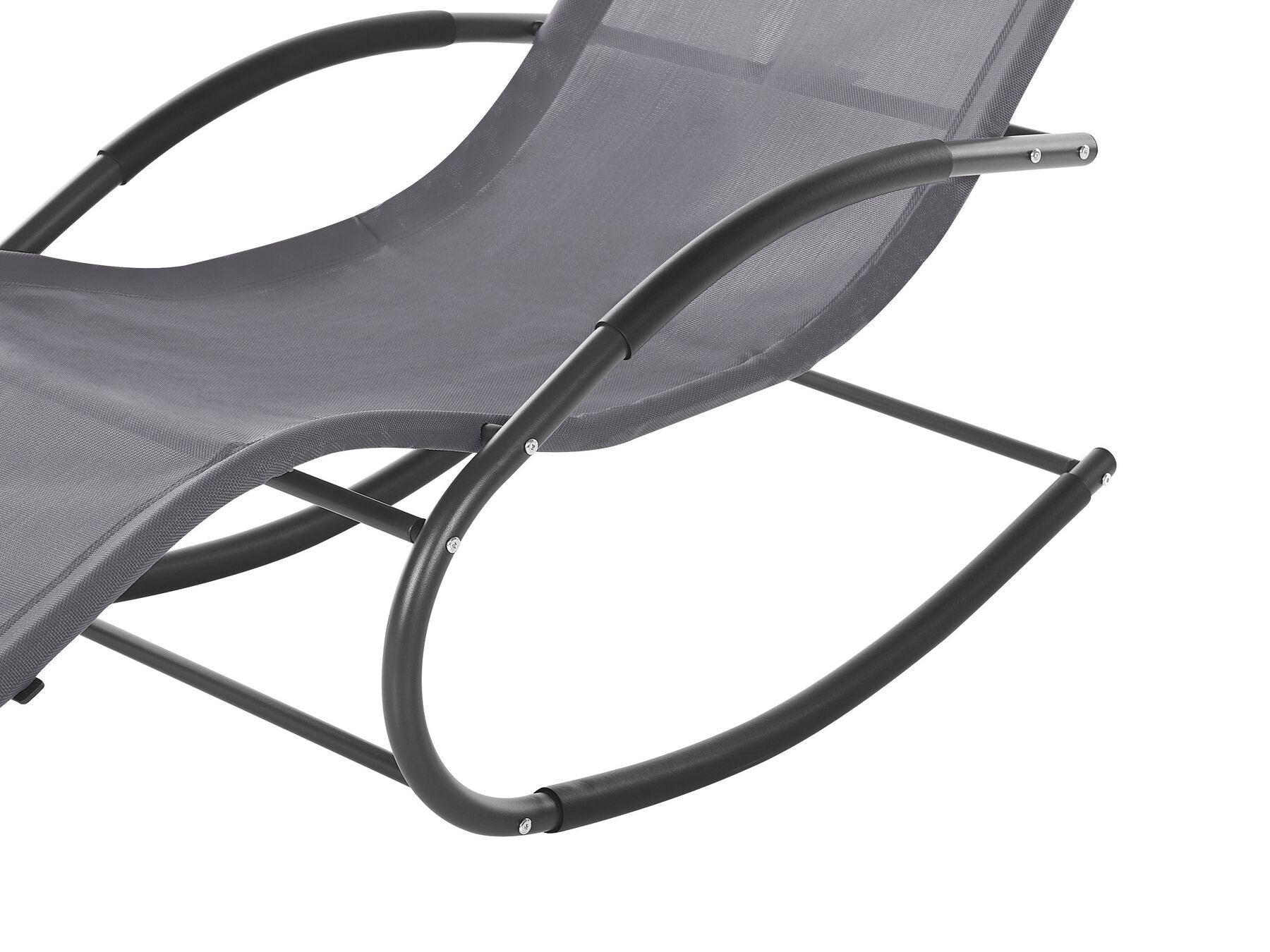 Steel Rocking Sun Lounger Grey CARANO II