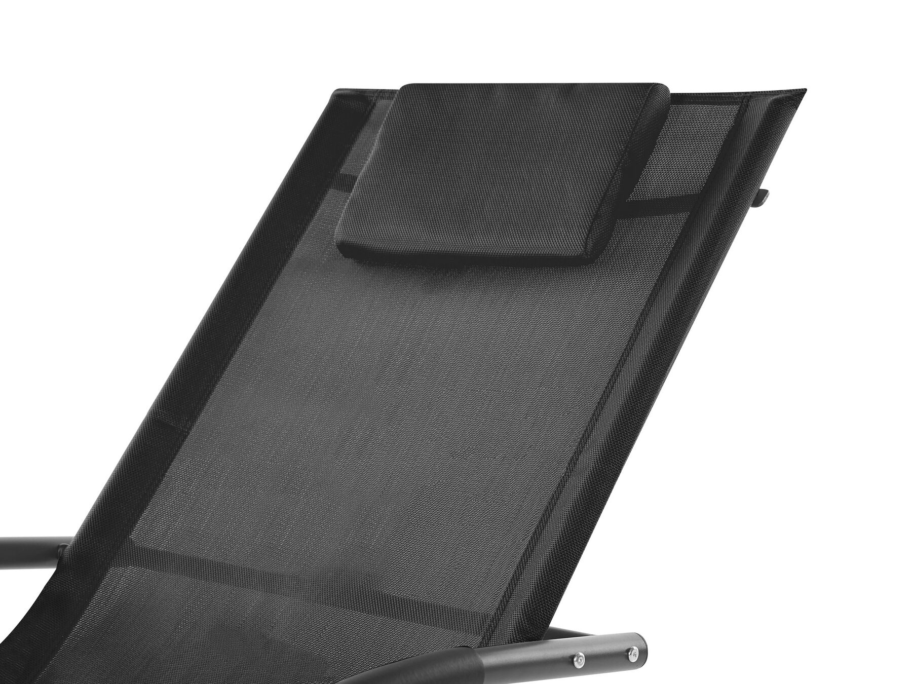 Steel Rocking Sun Lounger Black CARANO II