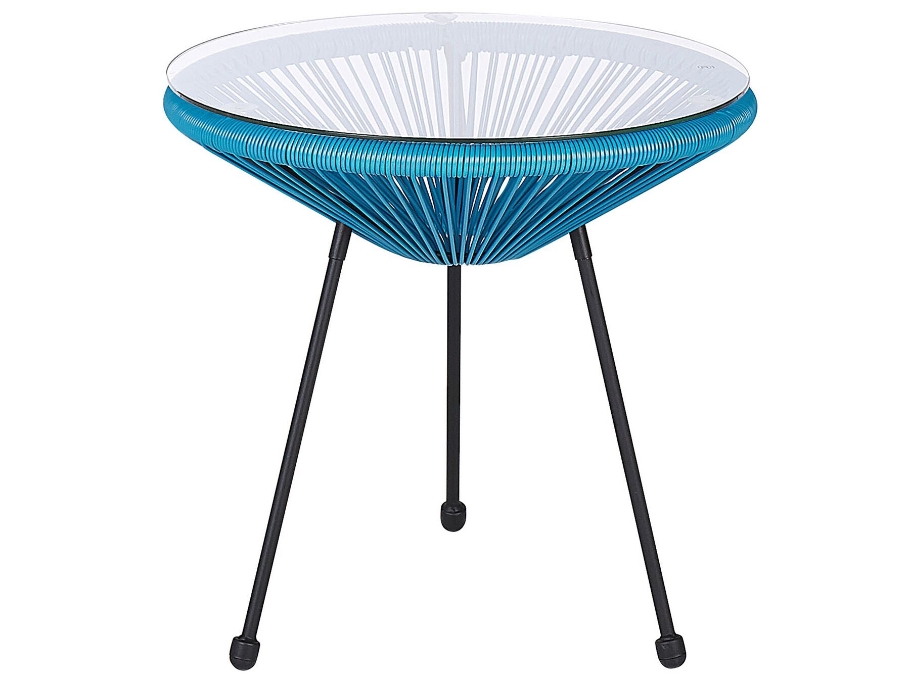 Bistro Set ACAPULCO II PE Rattan Blue