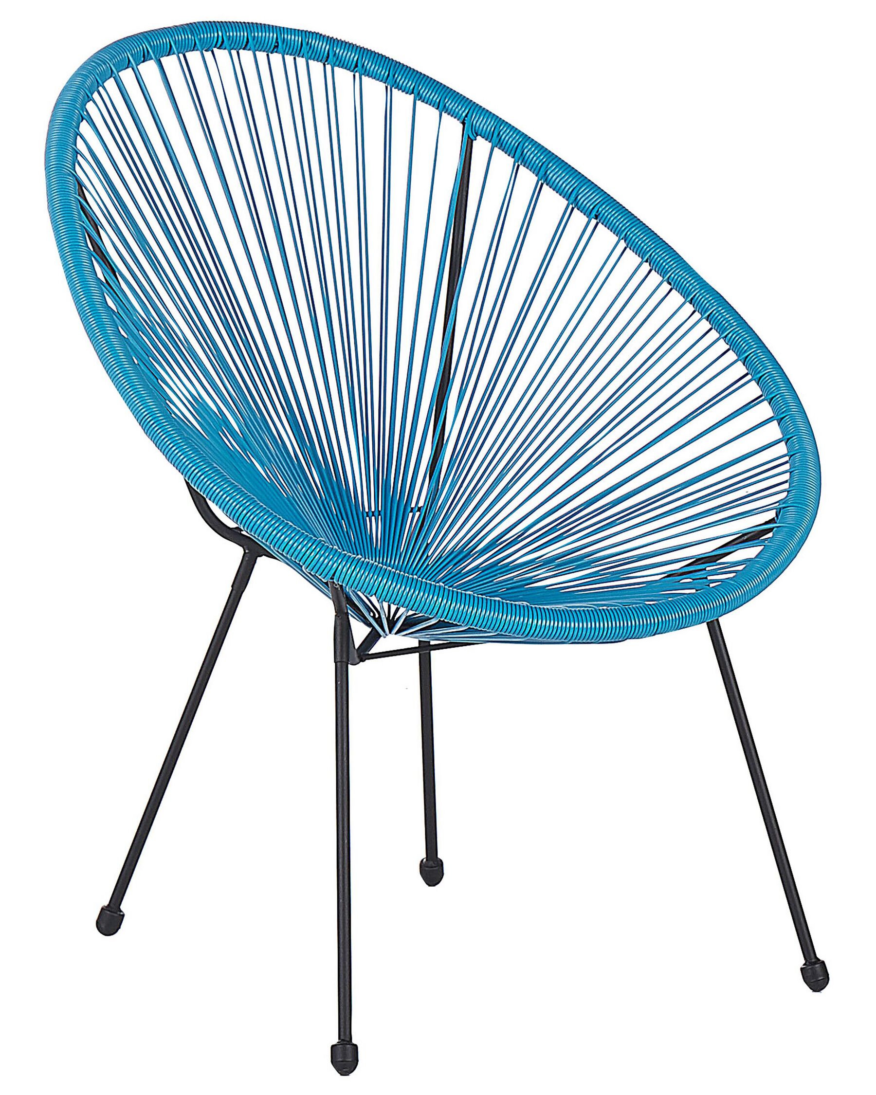 Set of 2 Garden Chairs ACAPULCO II PE Rattan Blue