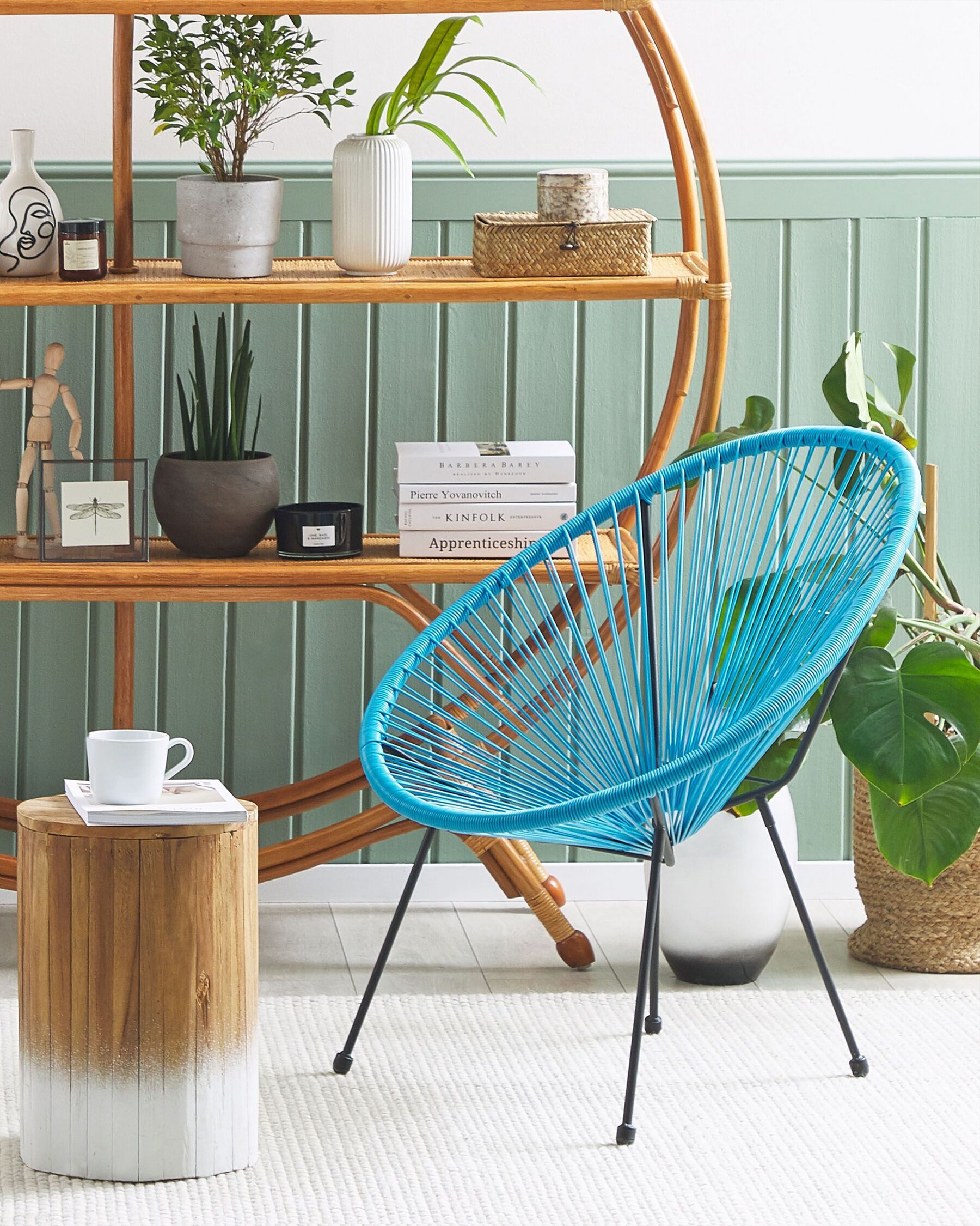Set of 2 Garden Chairs ACAPULCO II PE Rattan Blue