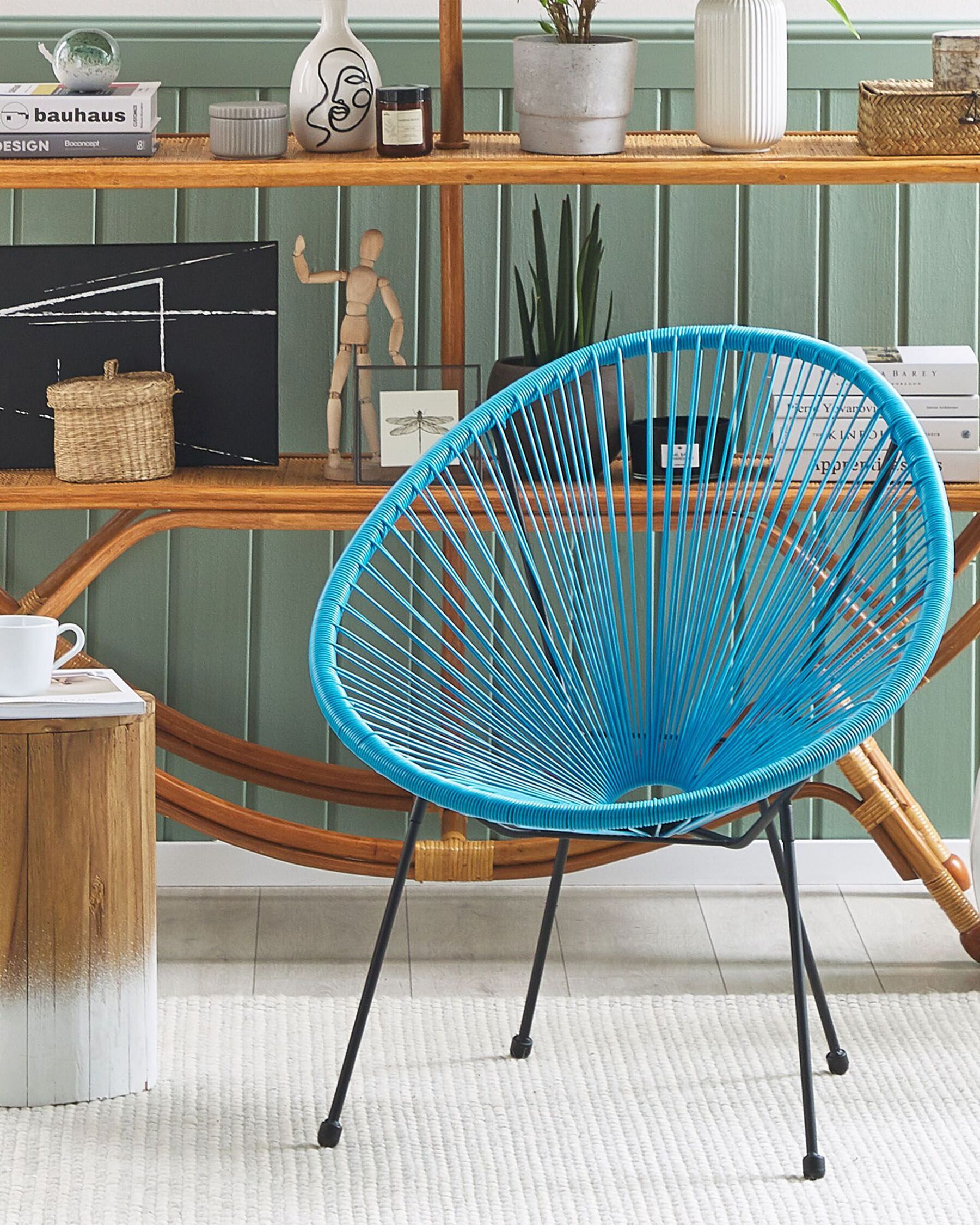 Garden Chair ACAPULCO II PE Rattan Blue