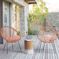 Set of 2 Garden Chairs ACAPULCO II PE Rattan Orange