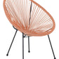 Set of 2 Garden Chairs ACAPULCO II PE Rattan Orange