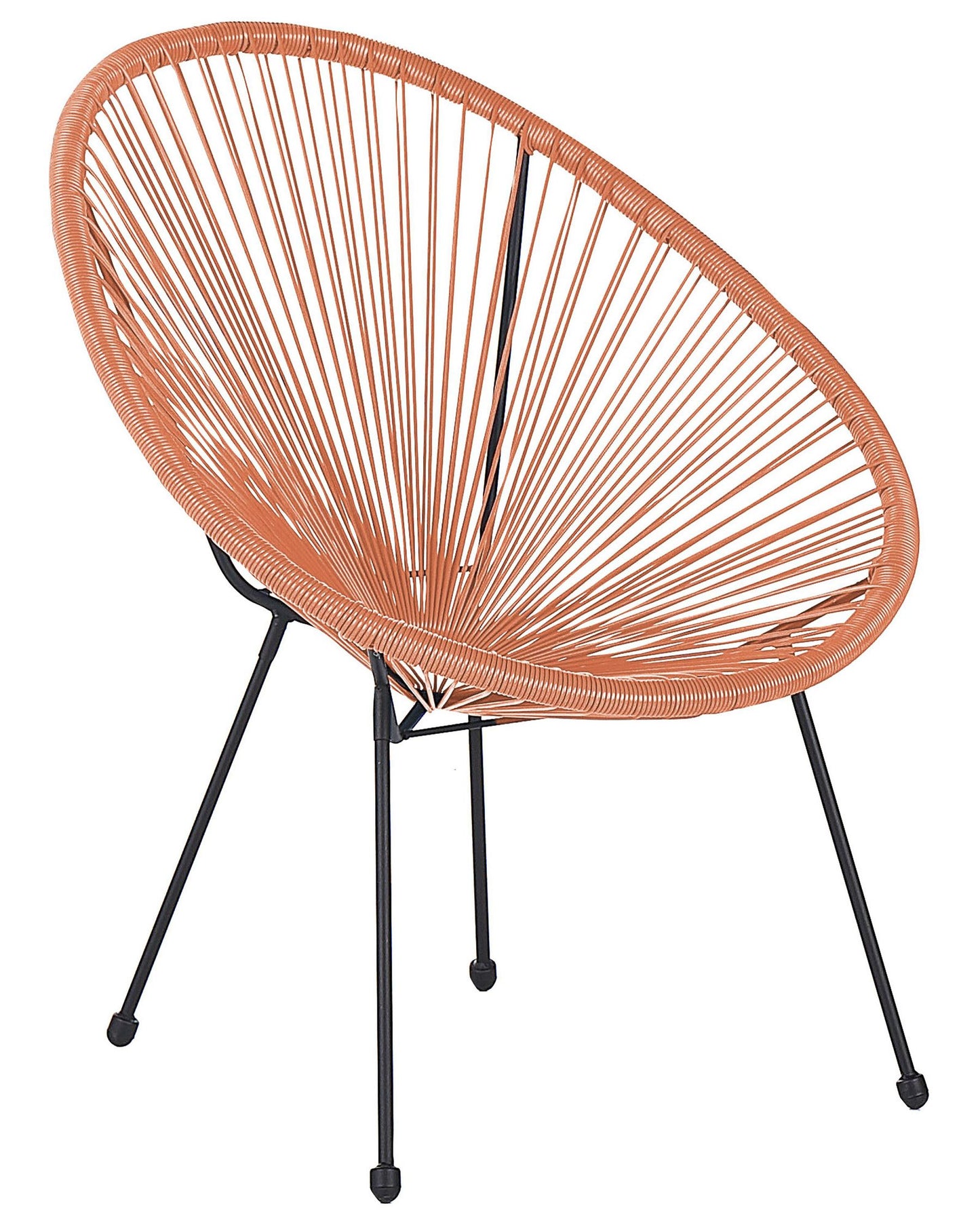 Set of 2 Garden Chairs ACAPULCO II PE Rattan Orange