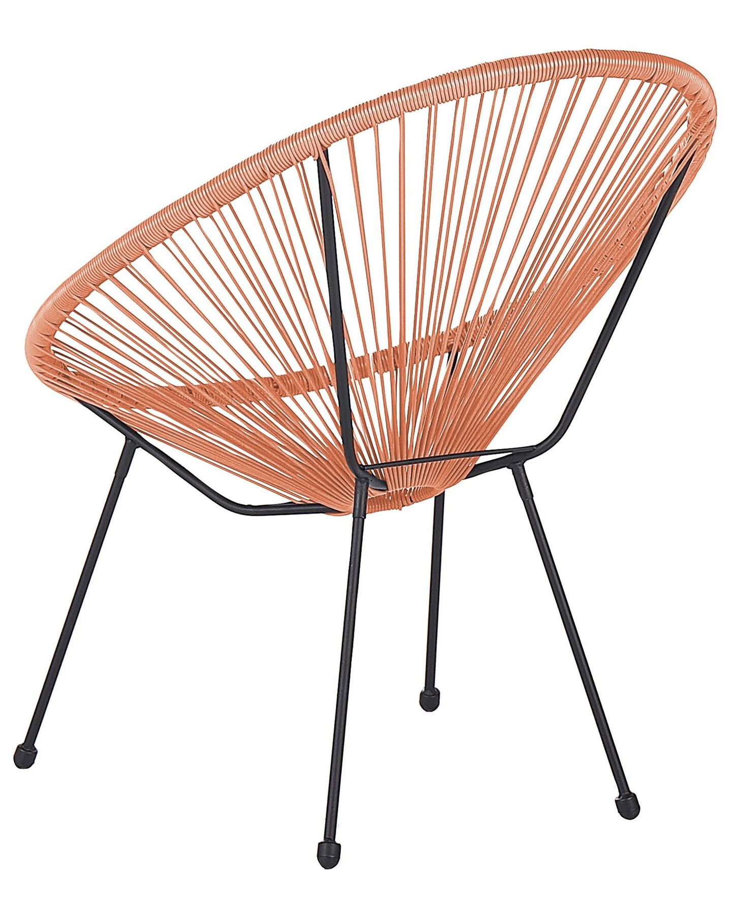 Set of 2 Garden Chairs ACAPULCO II PE Rattan Orange