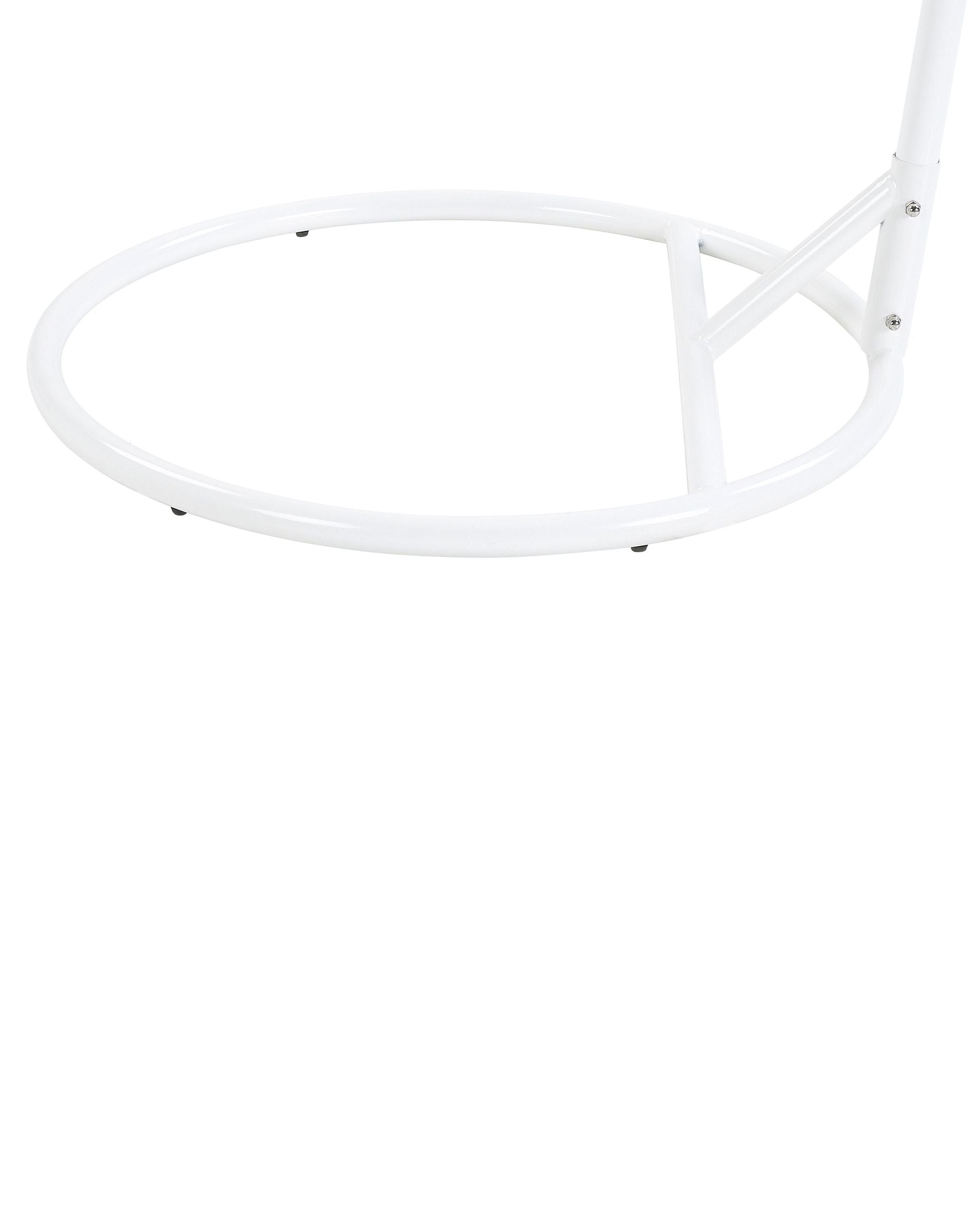 hanging chair with stand alba pe rattan white