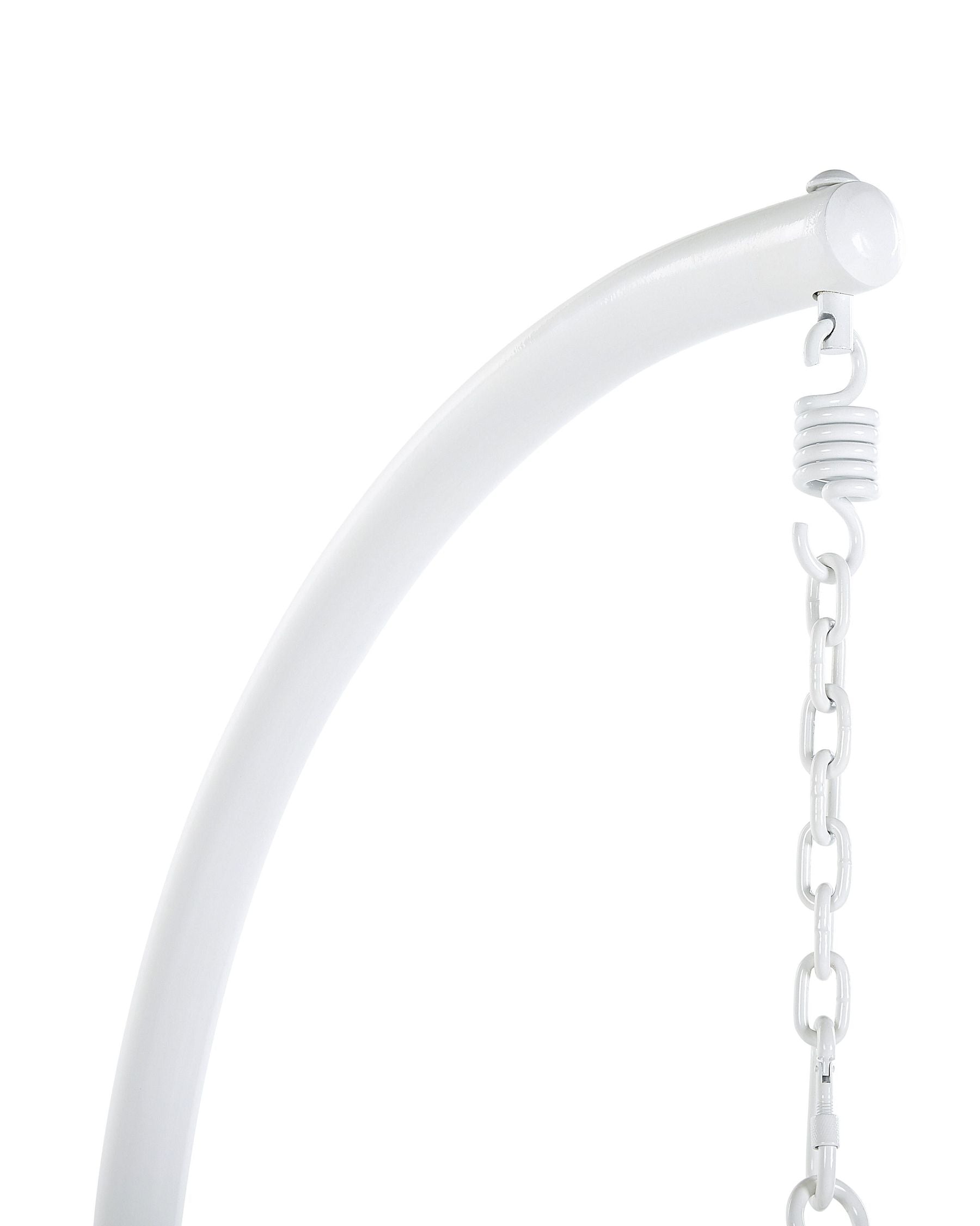 hanging chair with stand alba pe rattan white