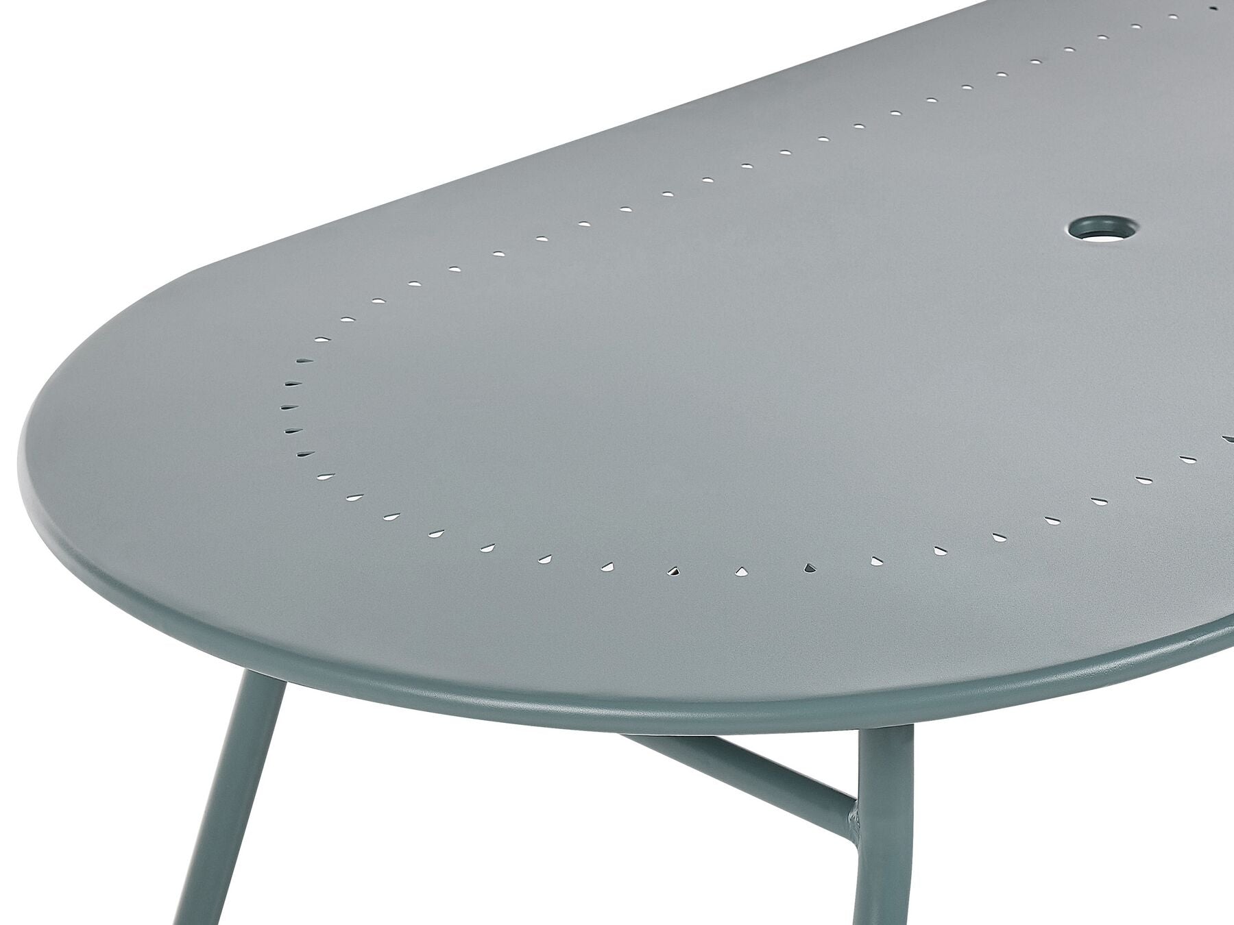 Garden Dining Set 4 Seater CALVI Metal Light Blue