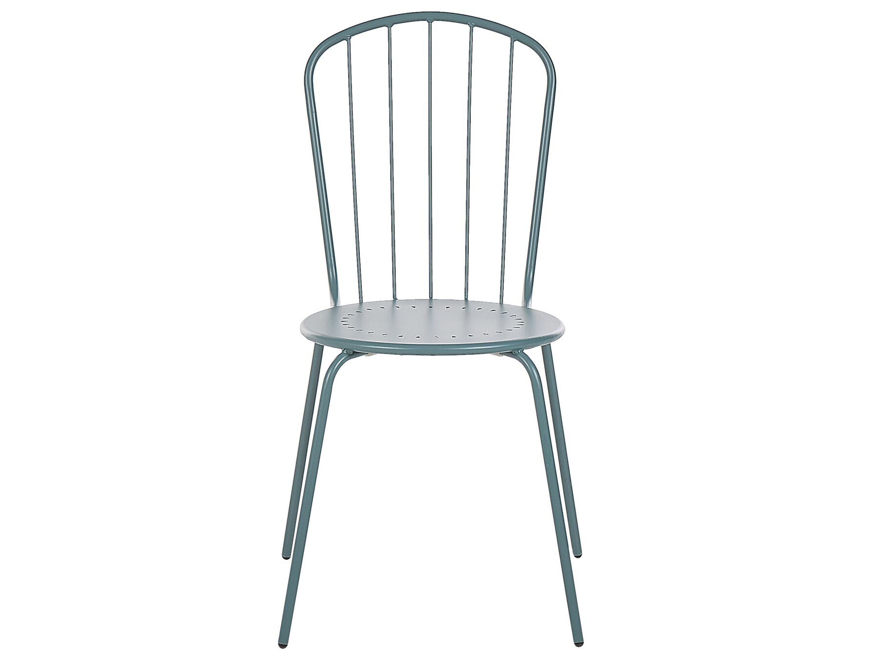 Garden Dining Set 4 Seater CALVI Metal Light Blue