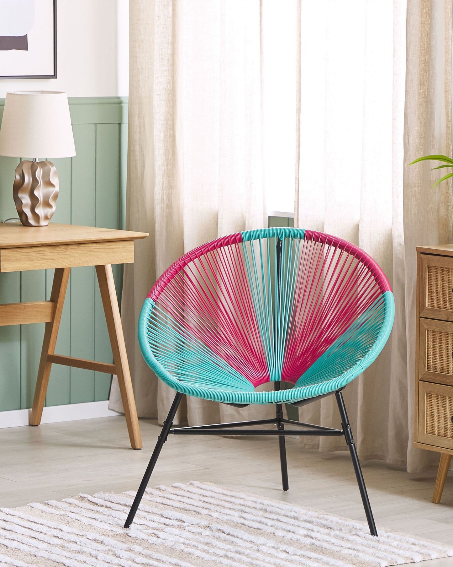 Garden Chair ACAPULCO PE Rattan Turquoise