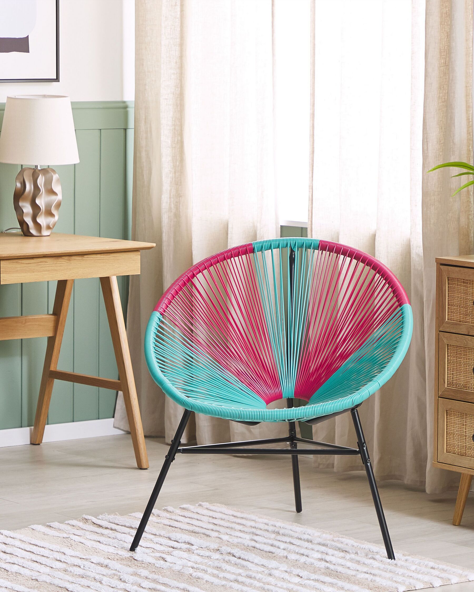 Garden Chair ACAPULCO PE Rattan Turquoise