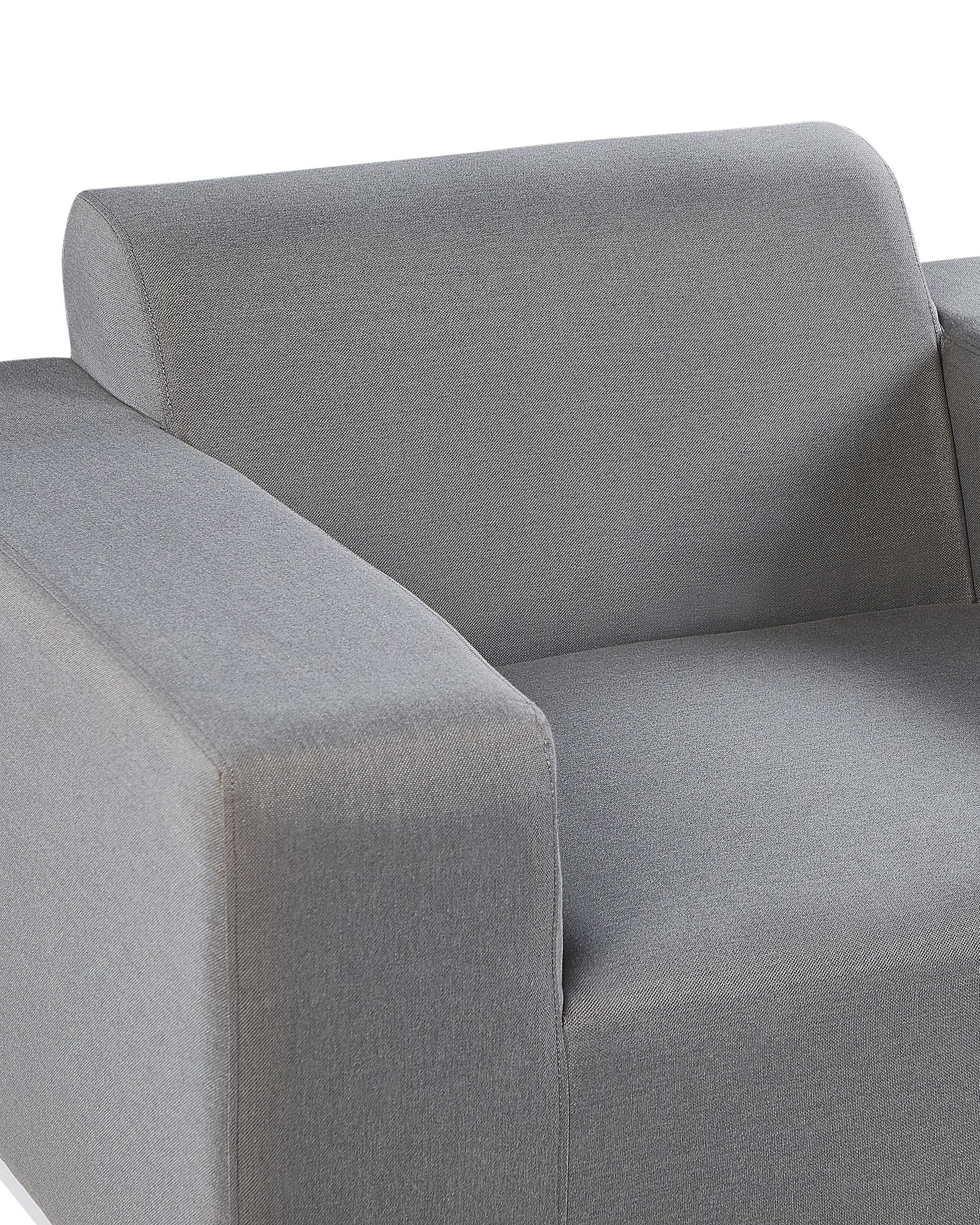 Set of 2 Garden Armchairs ROVIGO Fabric Grey