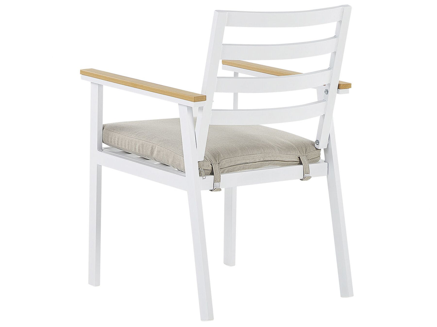Garden Dining Set 4 Seater CAVOLI with Cushions Metal Beige