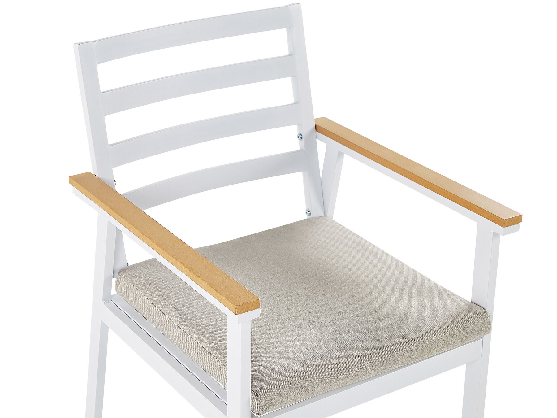 Garden Dining Set 4 Seater CAVOLI with Cushions Metal Beige