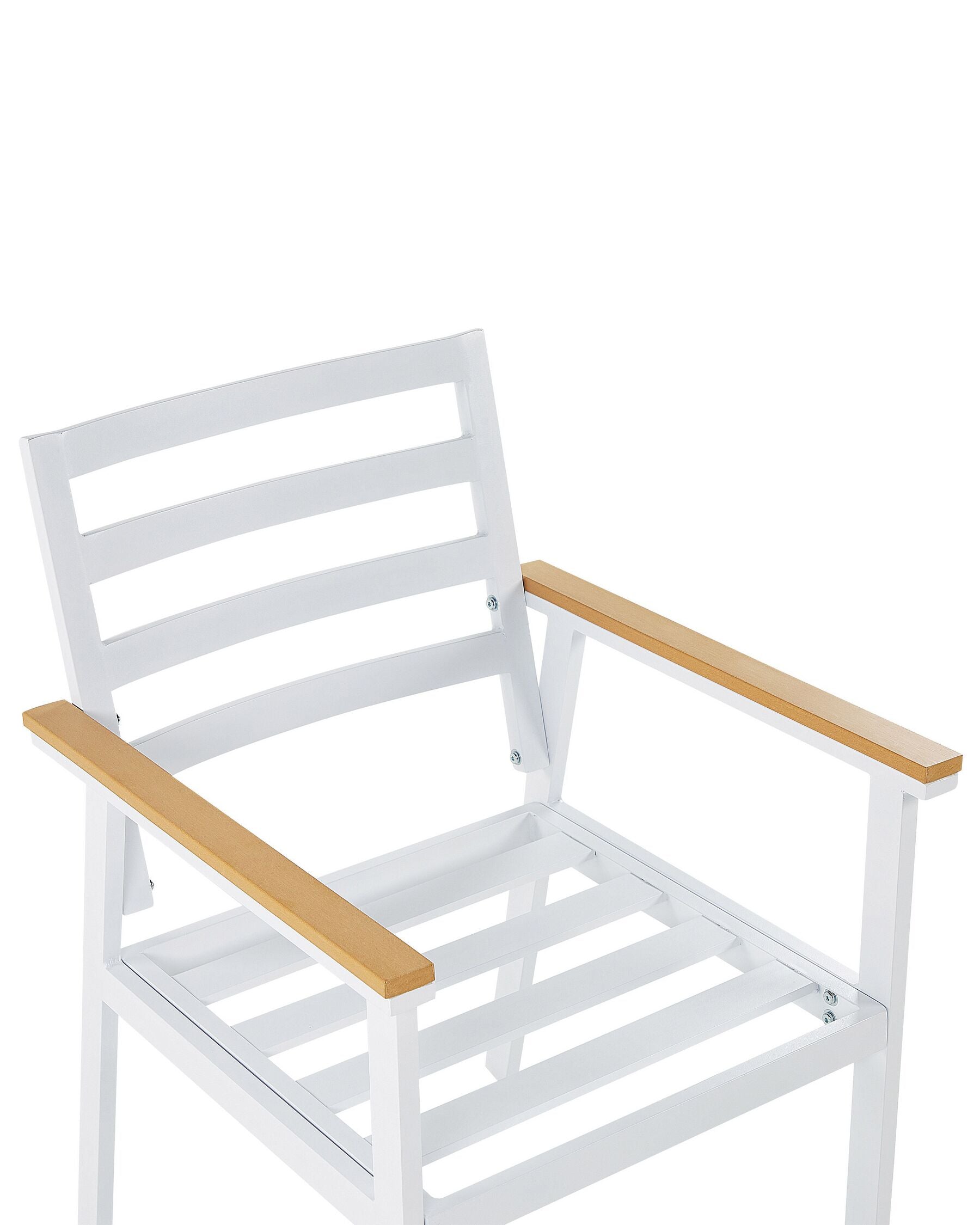 Set of 4 Garden Chairs with Cushions CAVOLI Metal Beige